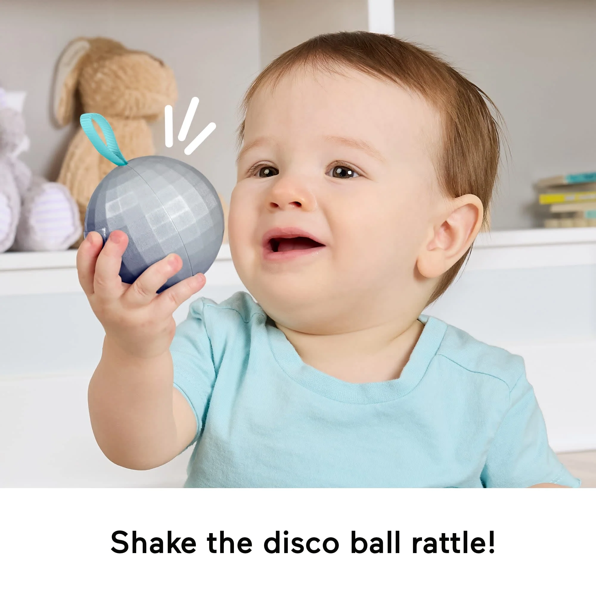 Fisher-Price Mini Me Moments DJ Gift Set, 6-Piece Sensory Baby Toys For Newborn Play - Image 4