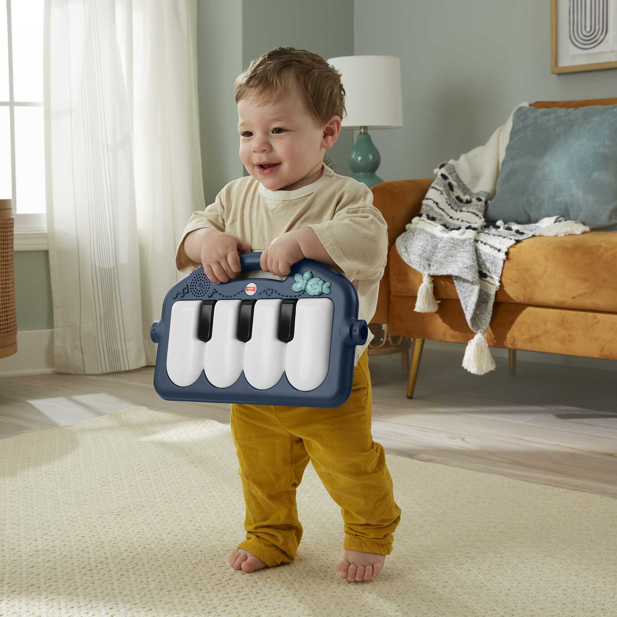 Fisher-Price Tapis D’Activités Pour Bébé, Piano, Jouets, Faon Marine - Image 5