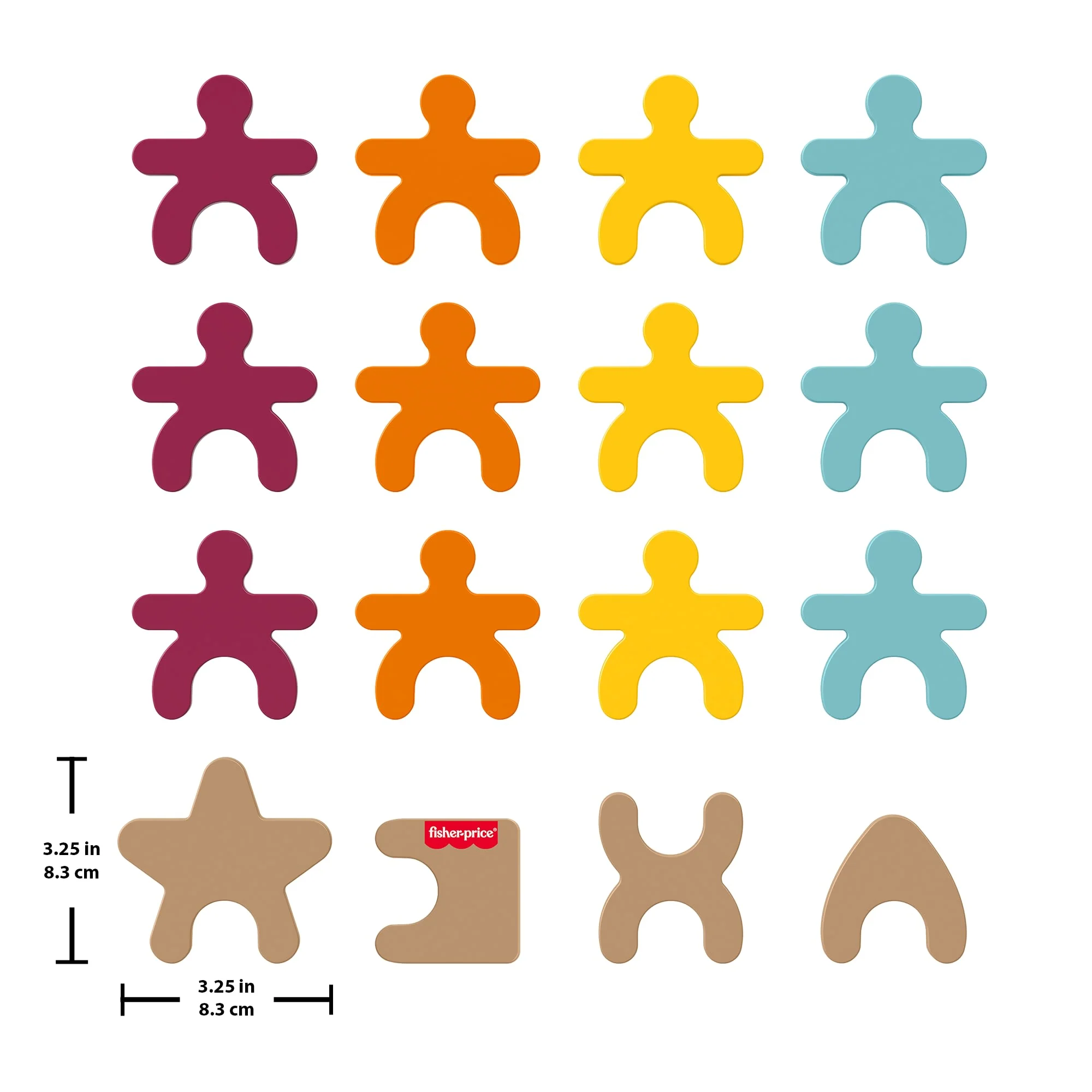 Fisher-Price Montessori Wooden Stacking Shapes Set Of 16 Wood Pieces For Toddlers & Kids - Image 4
