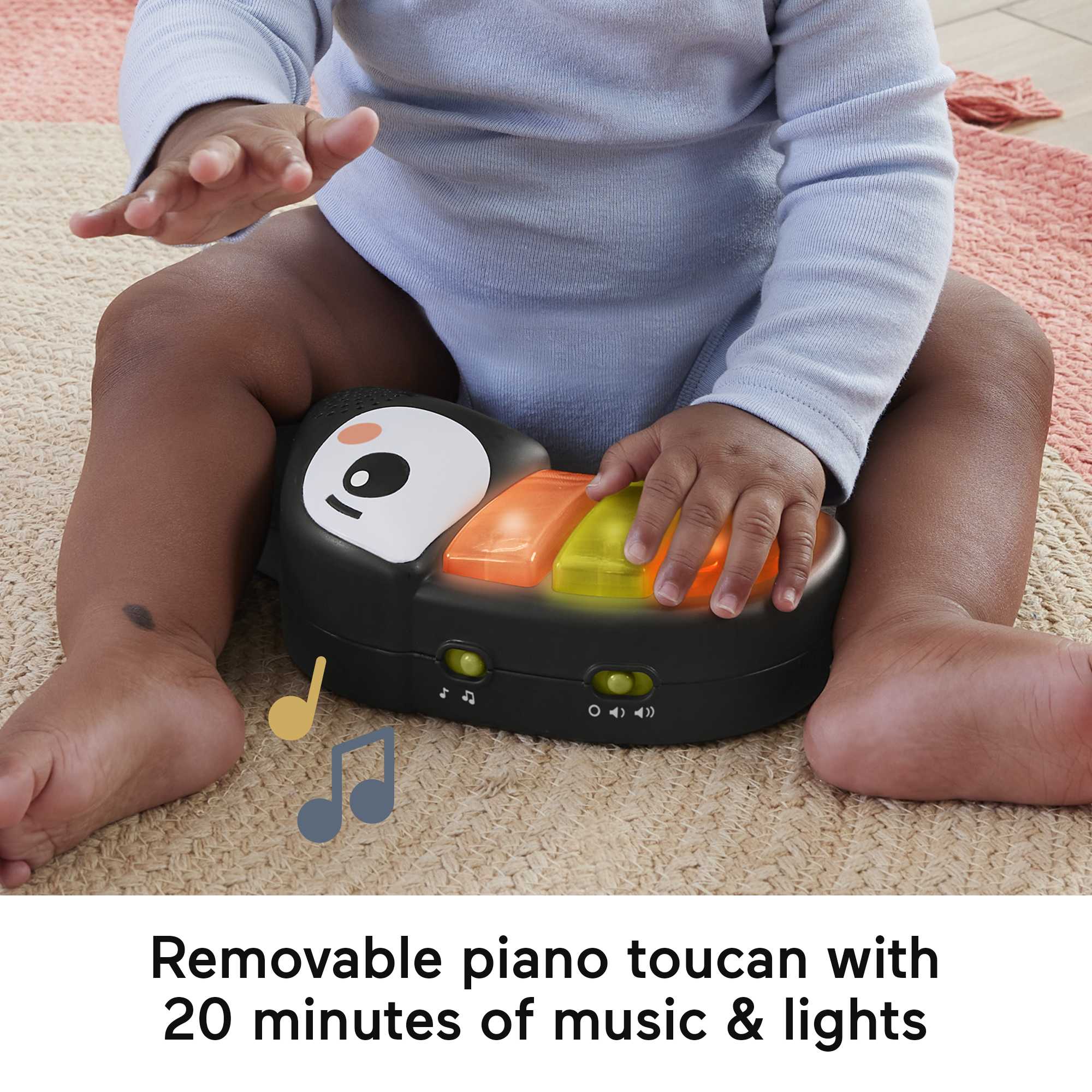 Fisher-Price Jumperoo Baby Activity Center With Lights Music And Sounds, Palm Paradise - Image 4