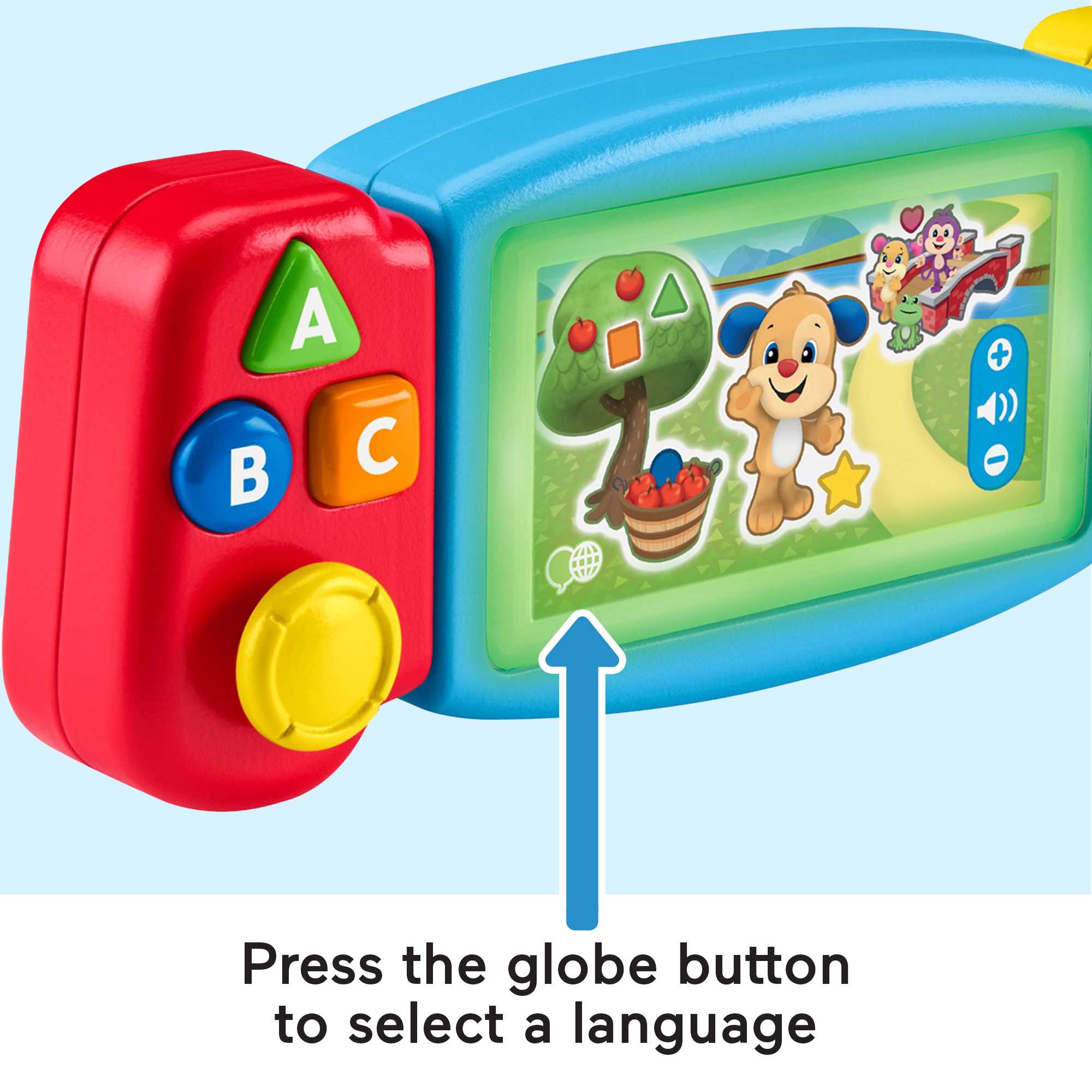Fisher-Price Pretend Video Game Toddler Toy With Lights Sounds And Learning Songs, Laugh & Learn - English & French Version - Image 3