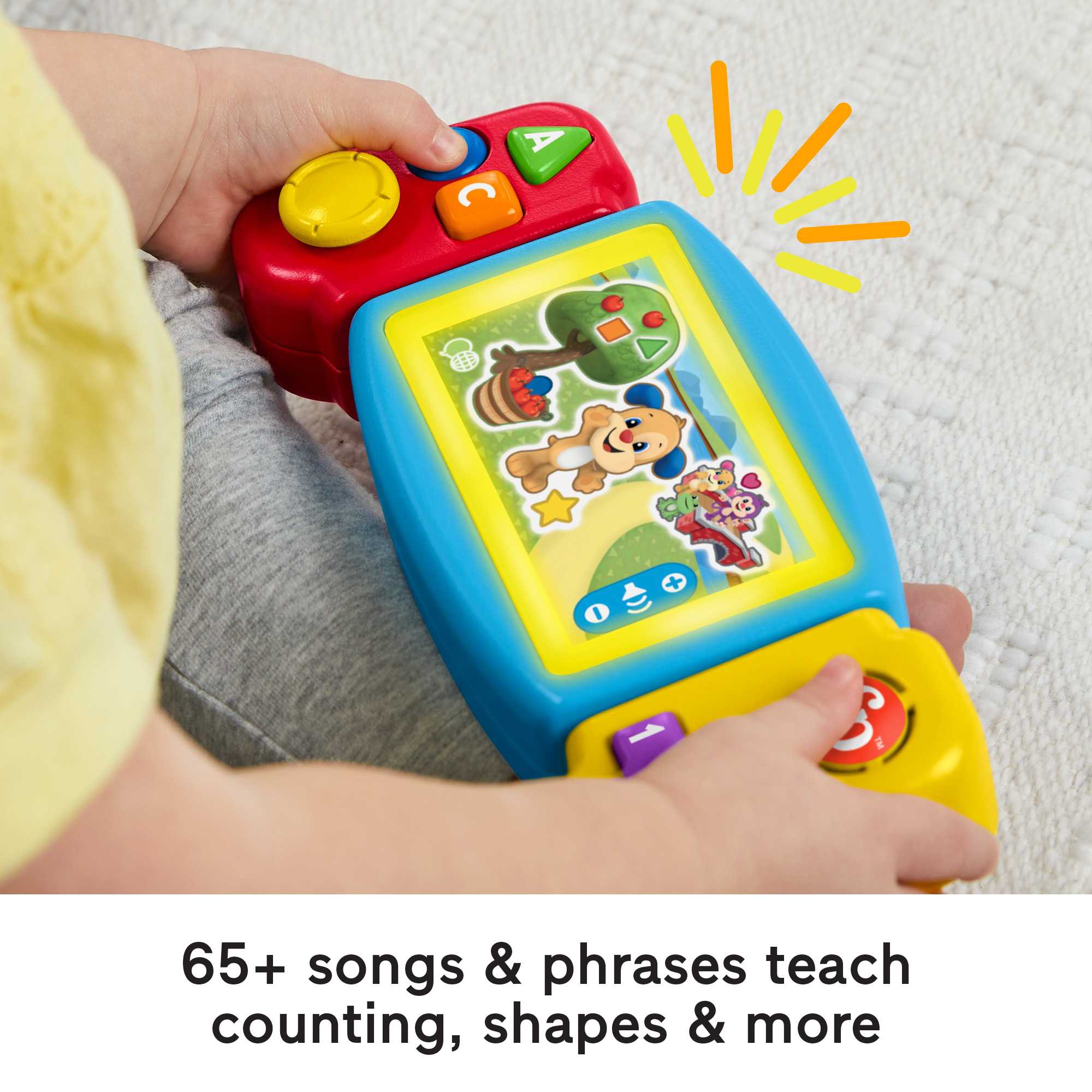 Fisher-Price Pretend Video Game Toddler Toy With Lights Sounds And Learning Songs, Laugh & Learn - English & French Version - Image 4