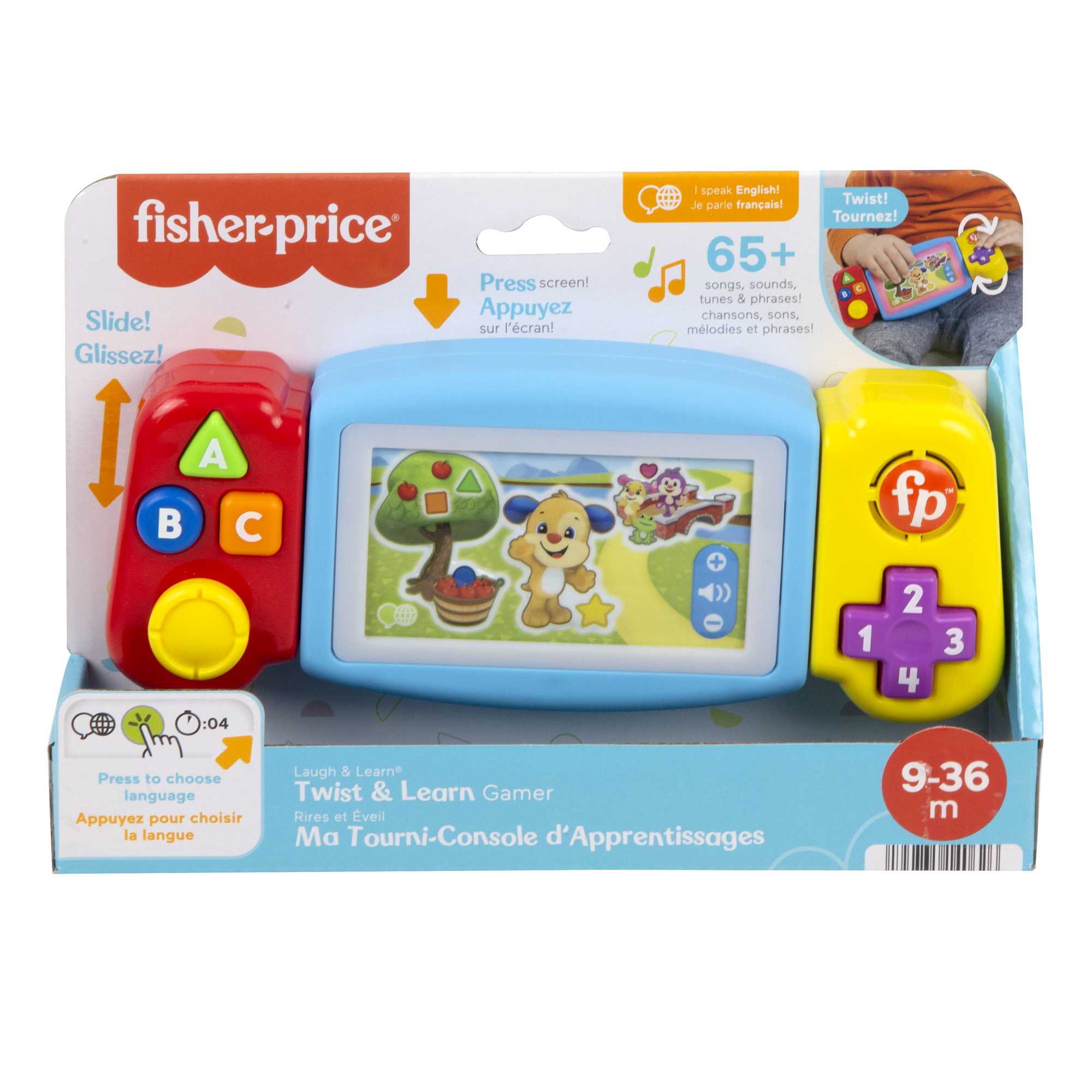 Fisher-Price Pretend Video Game Toddler Toy With Lights Sounds And Learning Songs, Laugh & Learn - English & French Version - Image 6