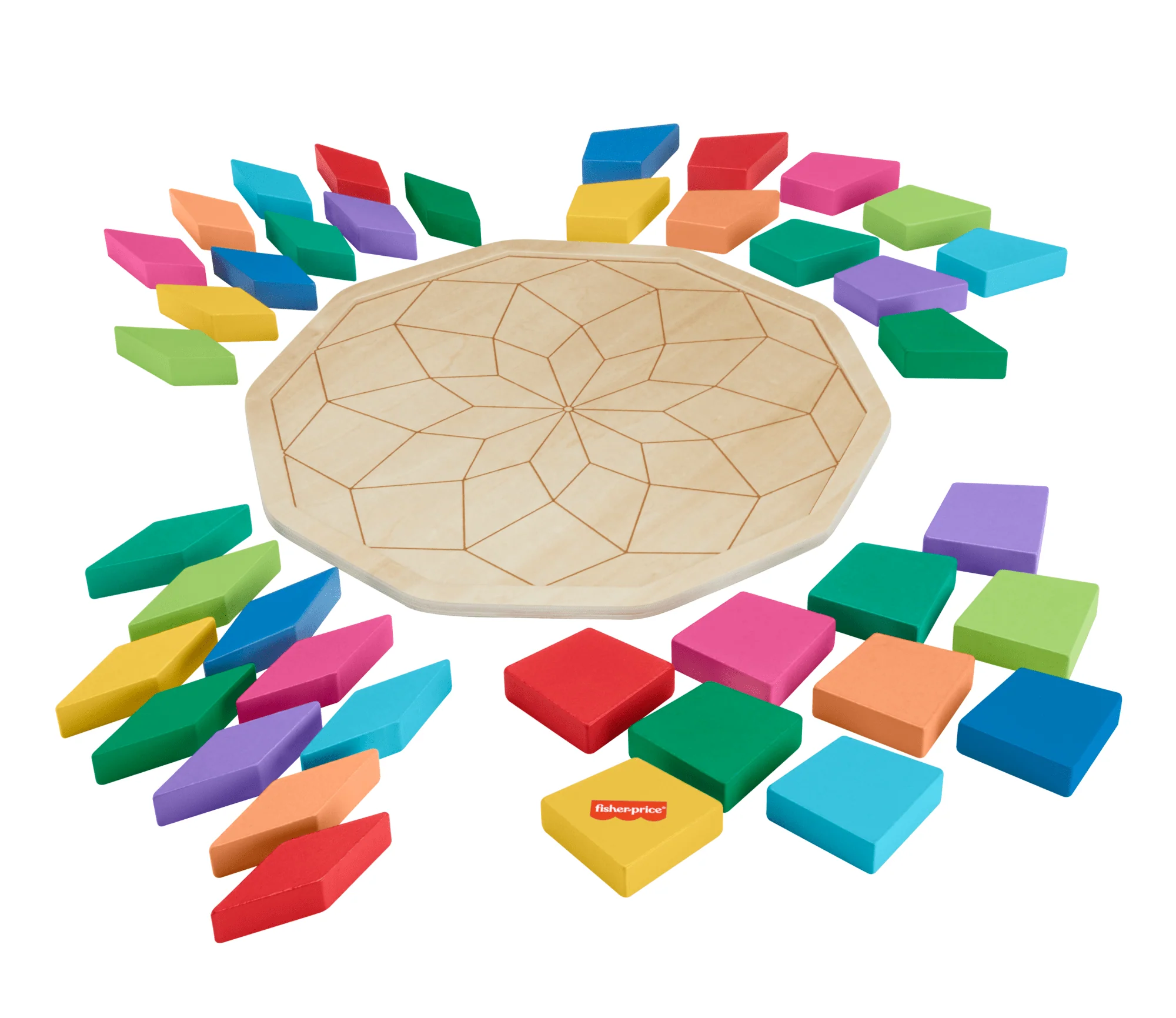 Fisher-Price-Puzzle Mandala en Bois-Puzzle 40Pièces Motif Géométrique - Image 5