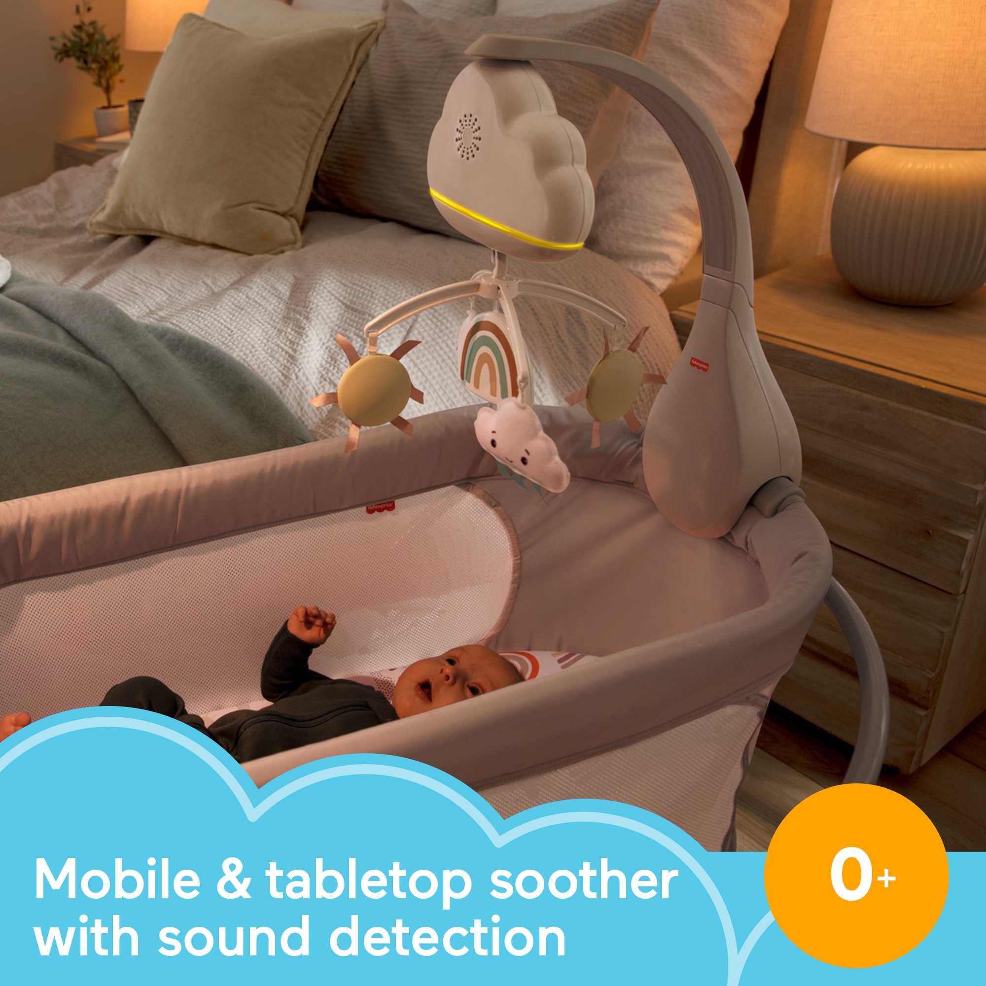Fisher-Price Rainbow Showers Bassinet To Bedside Mobile - Image 2