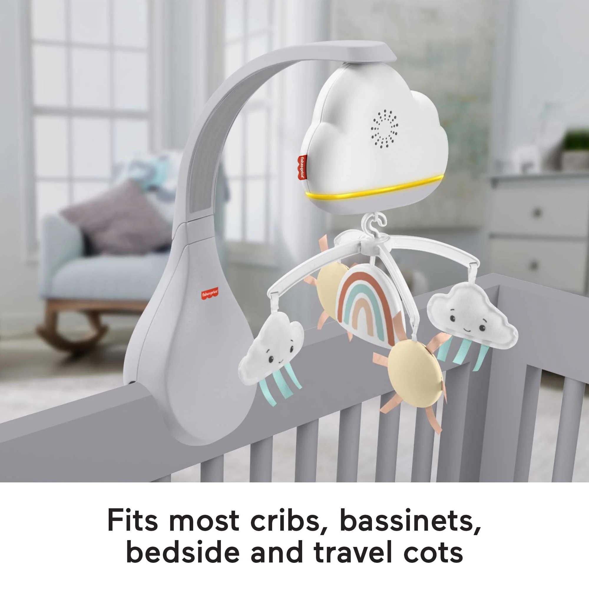 Fisher-Price Rainbow Showers Bassinet To Bedside Mobile - Image 3