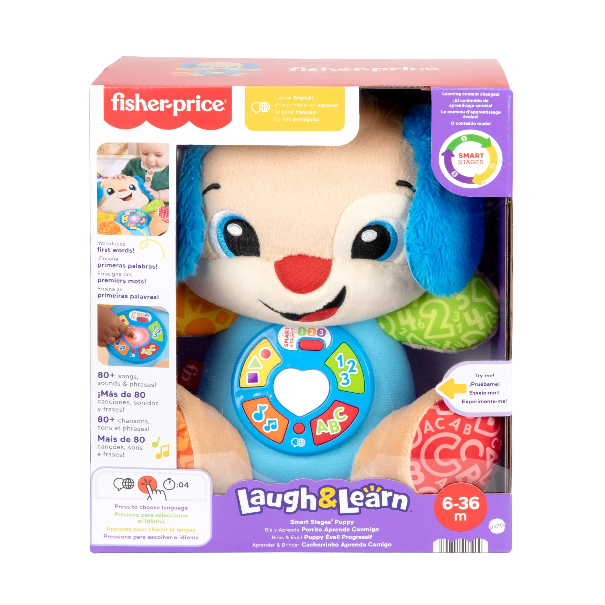 Fisher-Price Ríe y Aprende Juguete para Bebés Perrito Aprende Conmigo - Image 6
