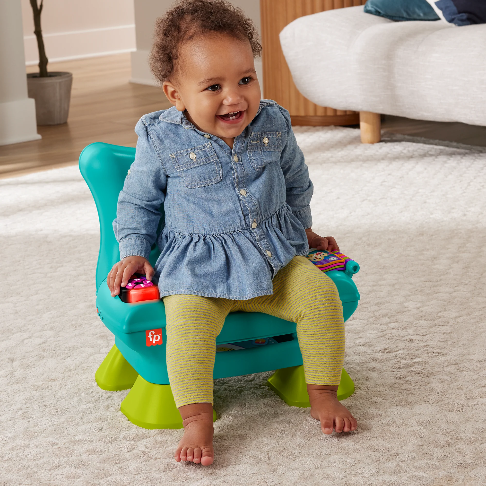 Fisher-Price Ríe y Aprende Juguete para Bebés Silla de Aprendizaje Musical - Image 2