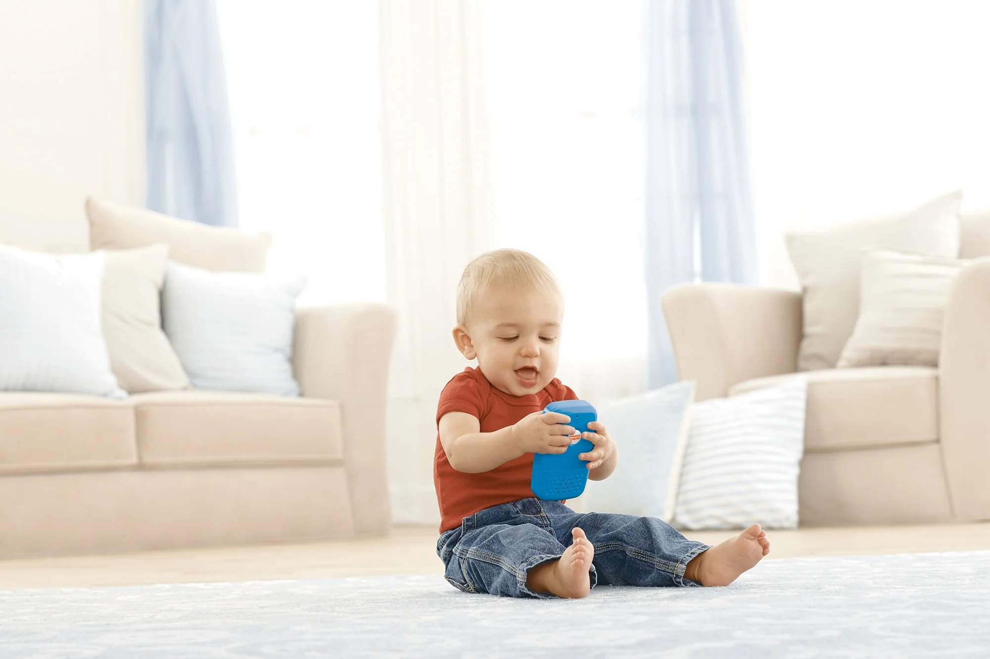 Fisher-Price Ríe y Aprende Juguete para Bebés Smartphone De Aprendizaje Azul - Image 3