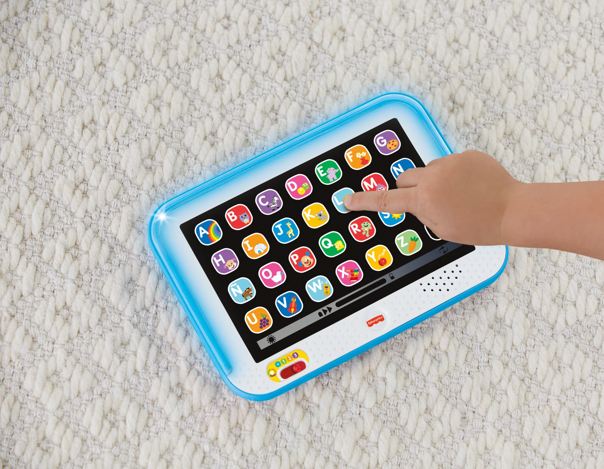 Fisher-Price Ríe y Aprende Juguete para Bebés Tablet De Aprendizaje Crece Conmigo Azul - Image 3