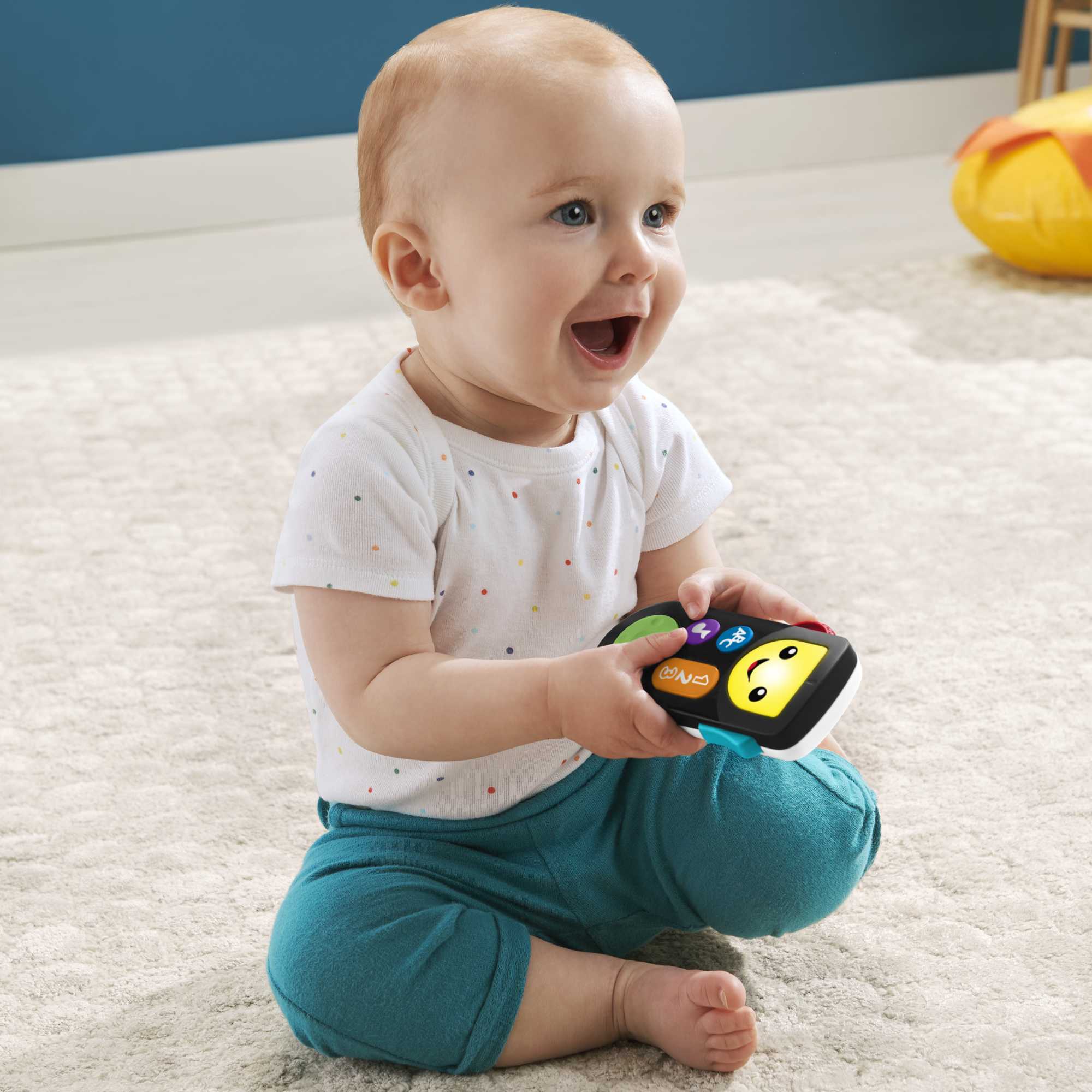 Fisher-Price Rires et Éveil Télécommande Sons et Apprentissage Version Anglaise et Française - Image 2