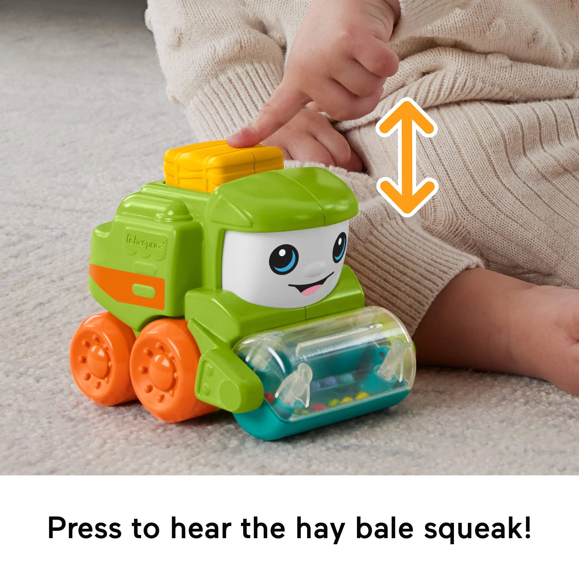 Fisher-Price Rollin’ Tractor Push-Along Toy Vehicle For infants With Fine Motor Activities - Image 3