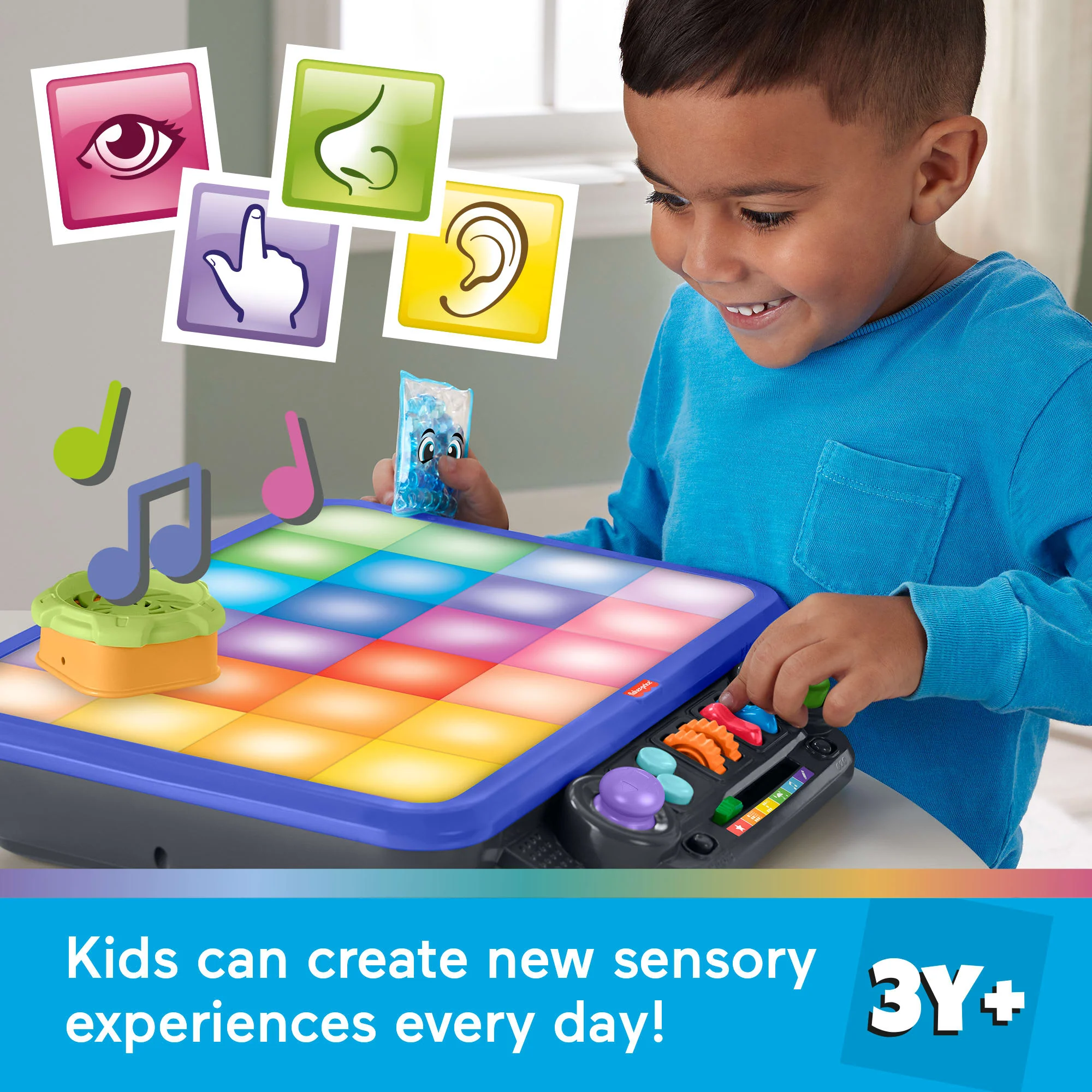 Fisher-Price Sensory Bright Light Station, Electronic Learning Activity Table For Preschool Kids - Image 2