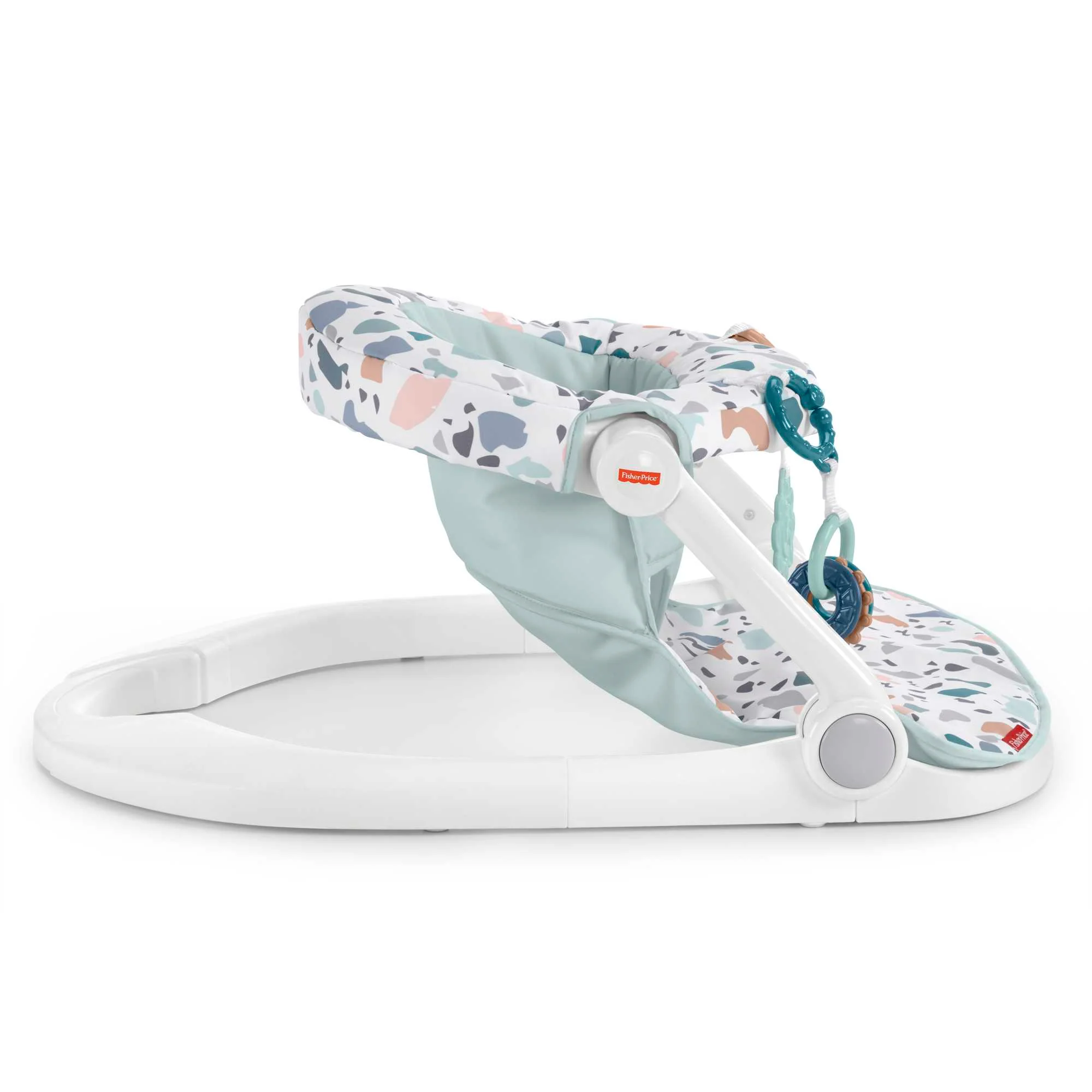 Fisher-Price Sit-Me-Up Floor Seat Portable Baby Chair With Toys, Pacific Pebble - Image 4