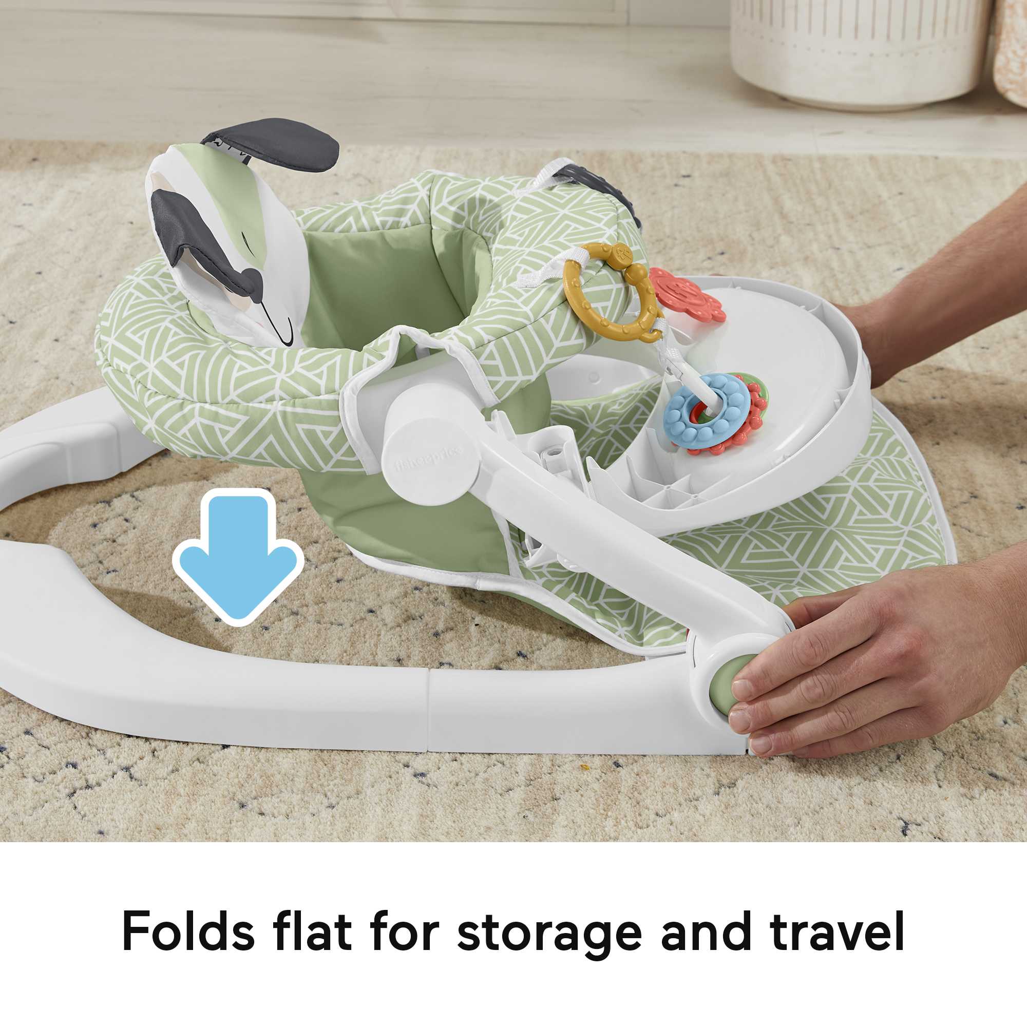 Fisher-Price Sit-Me-Up Seat Portable Baby Chair With Snack Tray And Newborn Toys, Puppy Perfection - Image 4