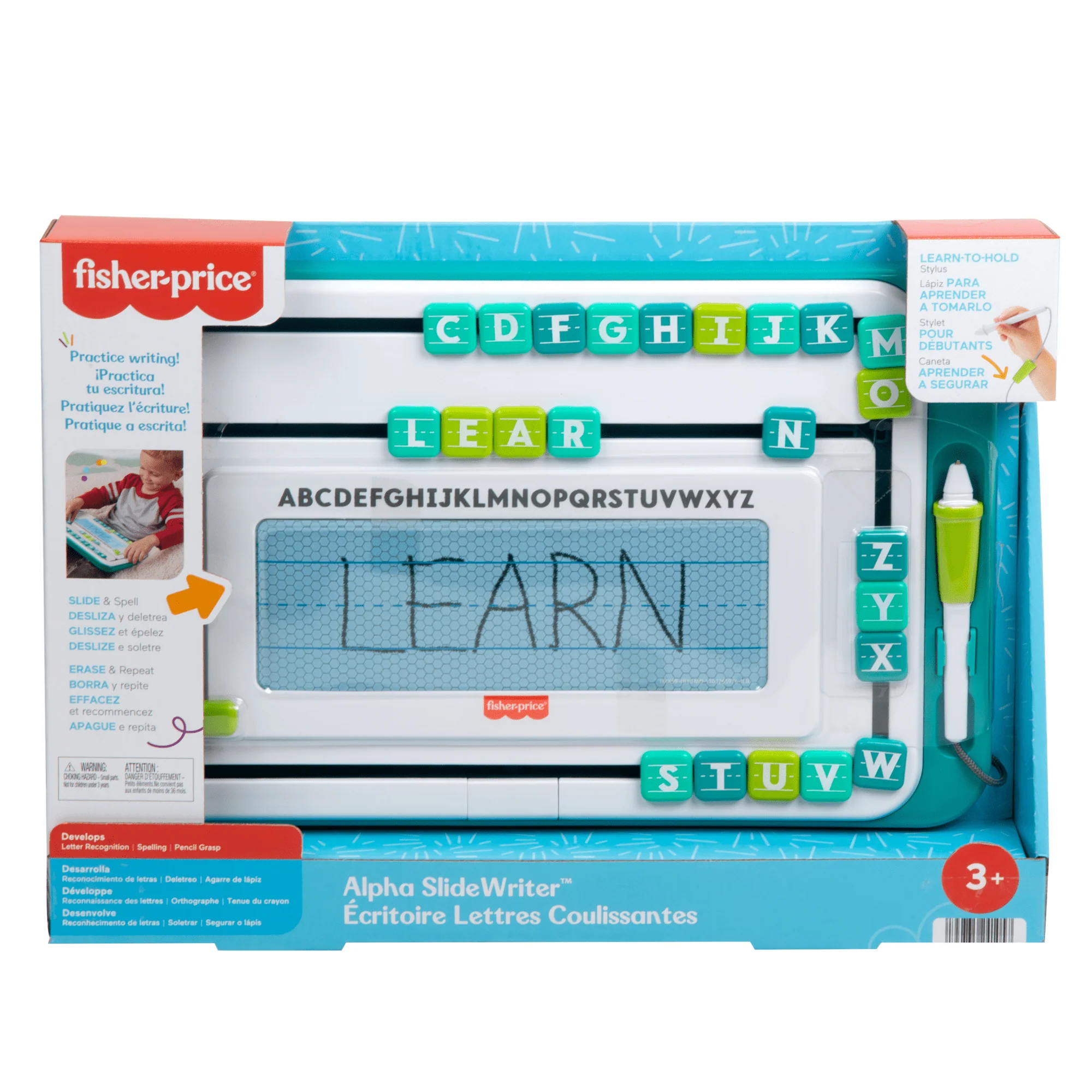 Fisher-Price think & Learn Alpha Slidewriter Preschool Toy Magnetic Drawing Tablet - Image 6