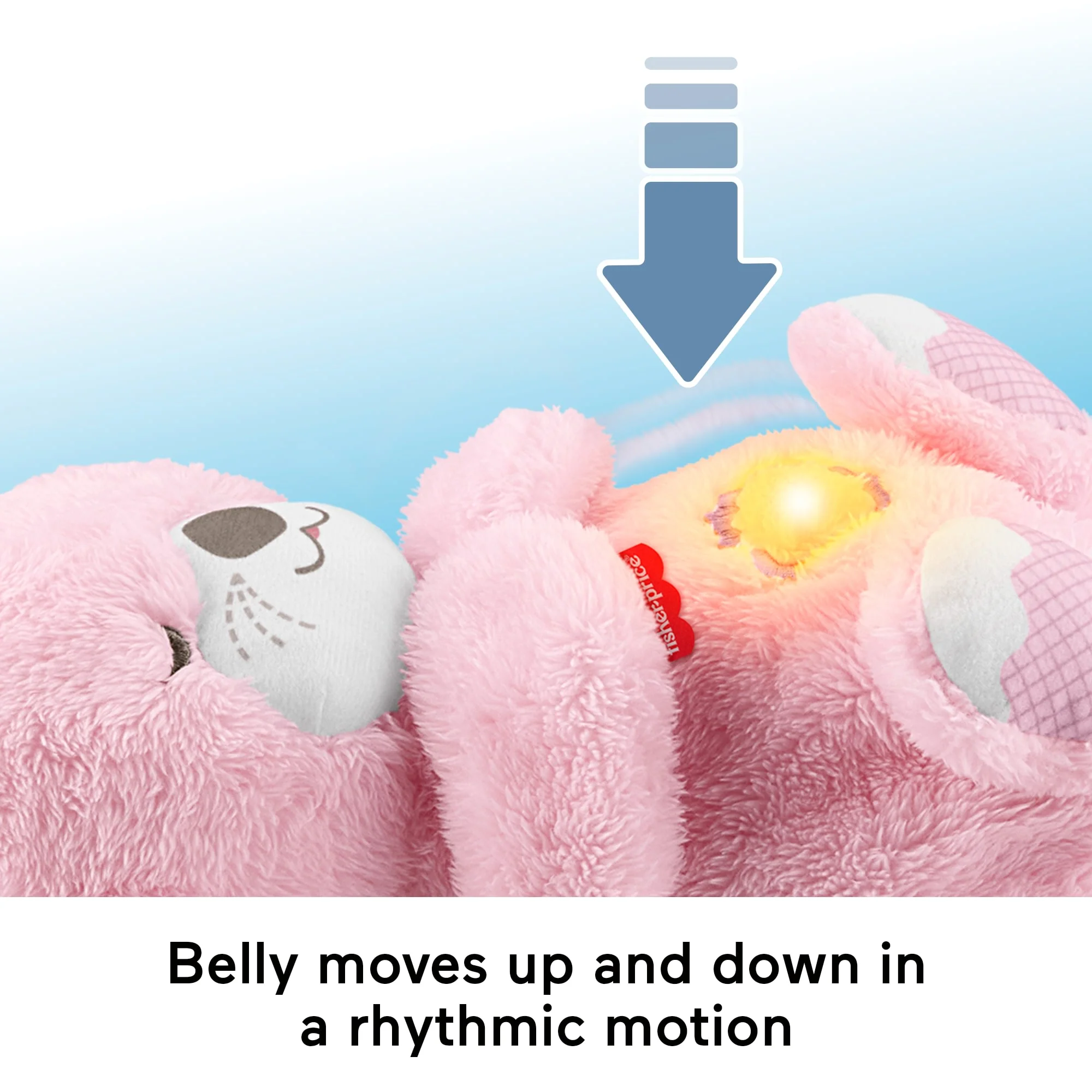 Fisher-Price Soothe 'n Snuggle Otter, Pink Plush Baby Toy, Sound Machine With Breathing Motion - Image 3