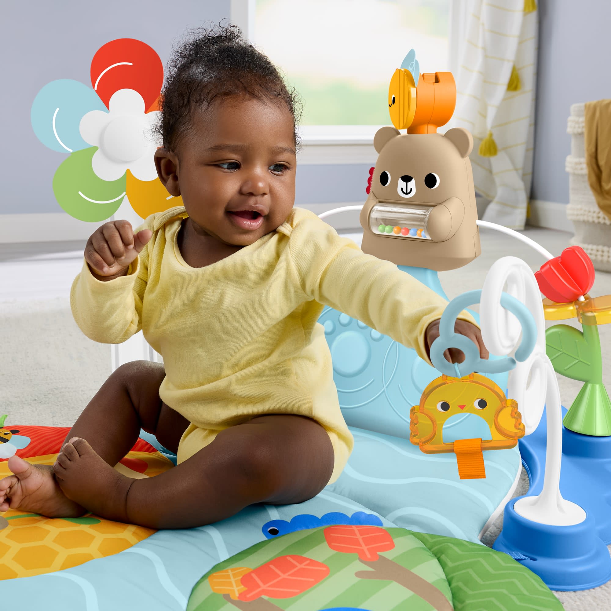 Fisher-Price-Tapis D’Activités 3 en 1 Jeu Avec Les Pieds-Nouveau-Né - Image 5