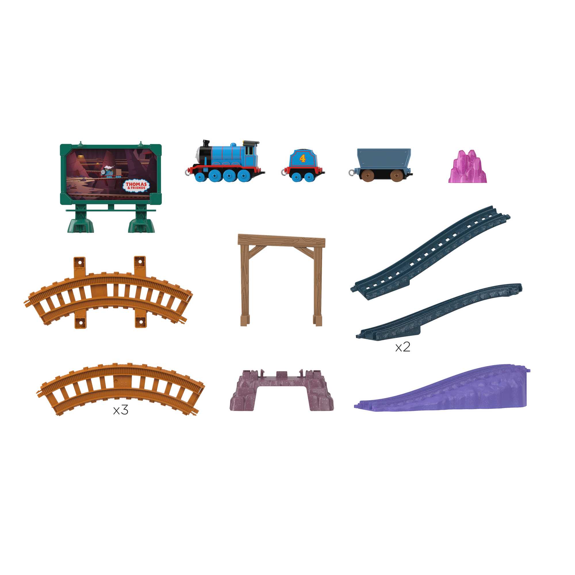 Thomas And Friends Gordon in The Mines Train Set, Track Set With Diecast Engine & Crystal Cargo - Image 2