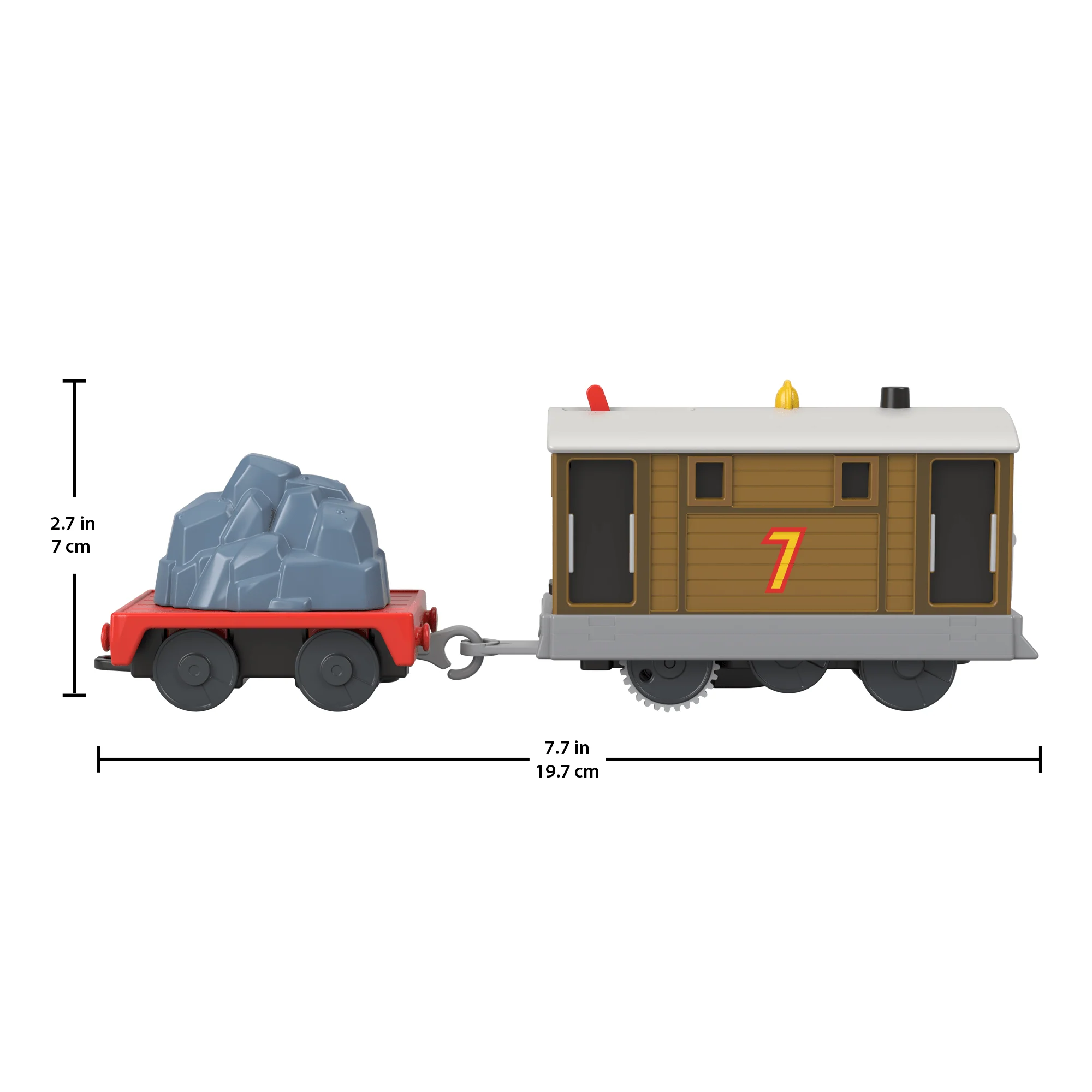 Thomas & Friends Toby Motorized Toy Train Engine With Cargo For Preschool Kids - Image 2