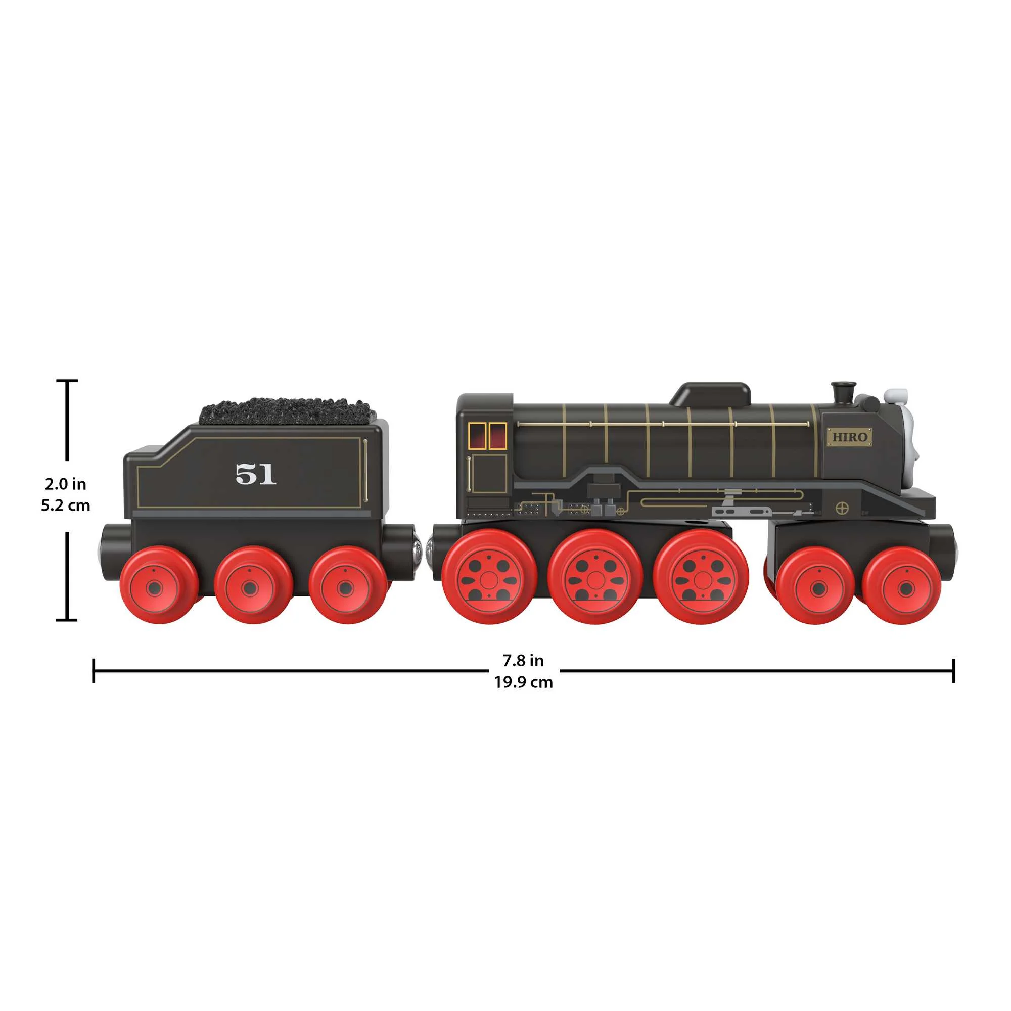 Fisher-Price Thomas & Friends Wooden Railway Hiro Engine And Coal-Car - Image 6