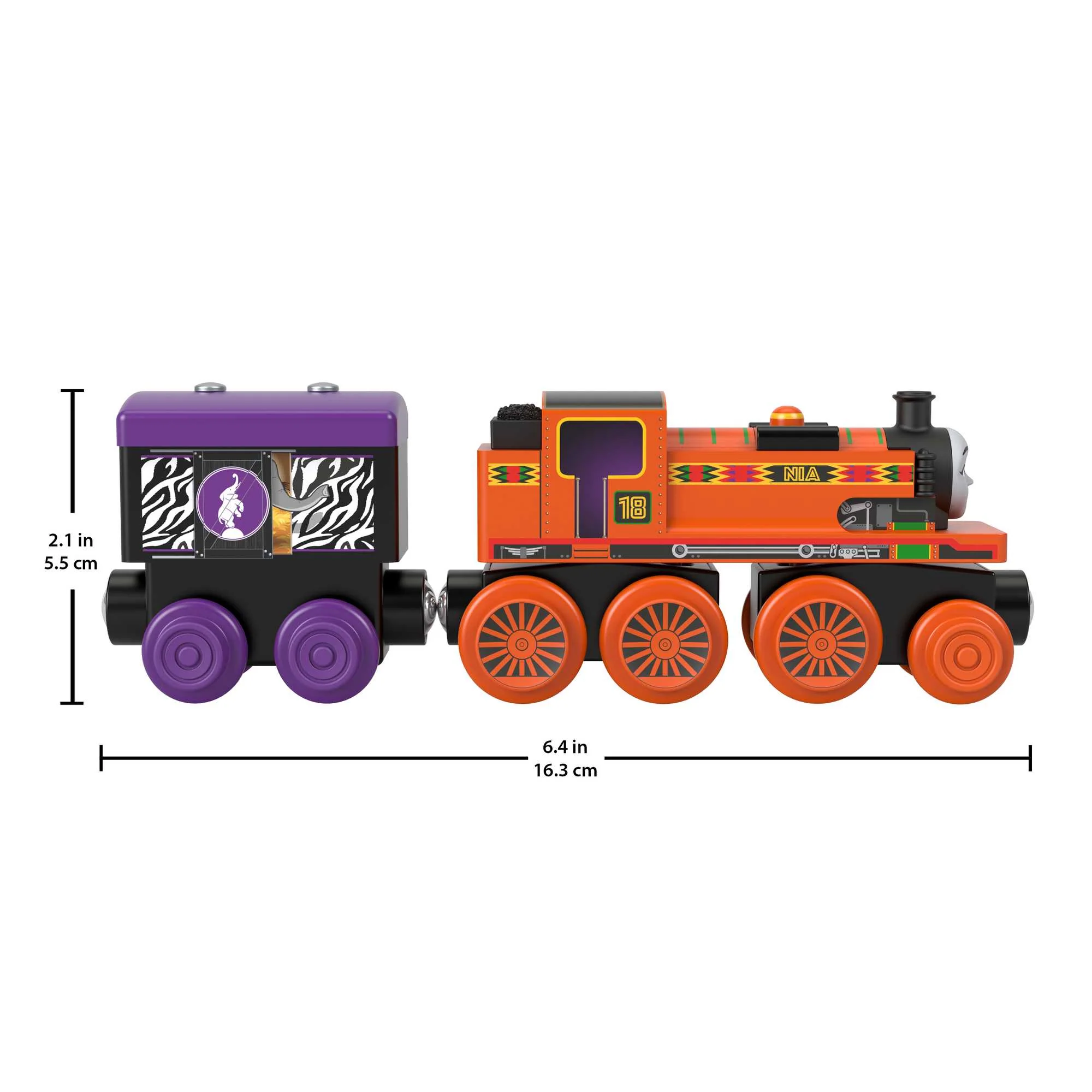 Fisher-Price Thomas & Friends Wooden Railway Nia Engine And Cargo Car - Image 6