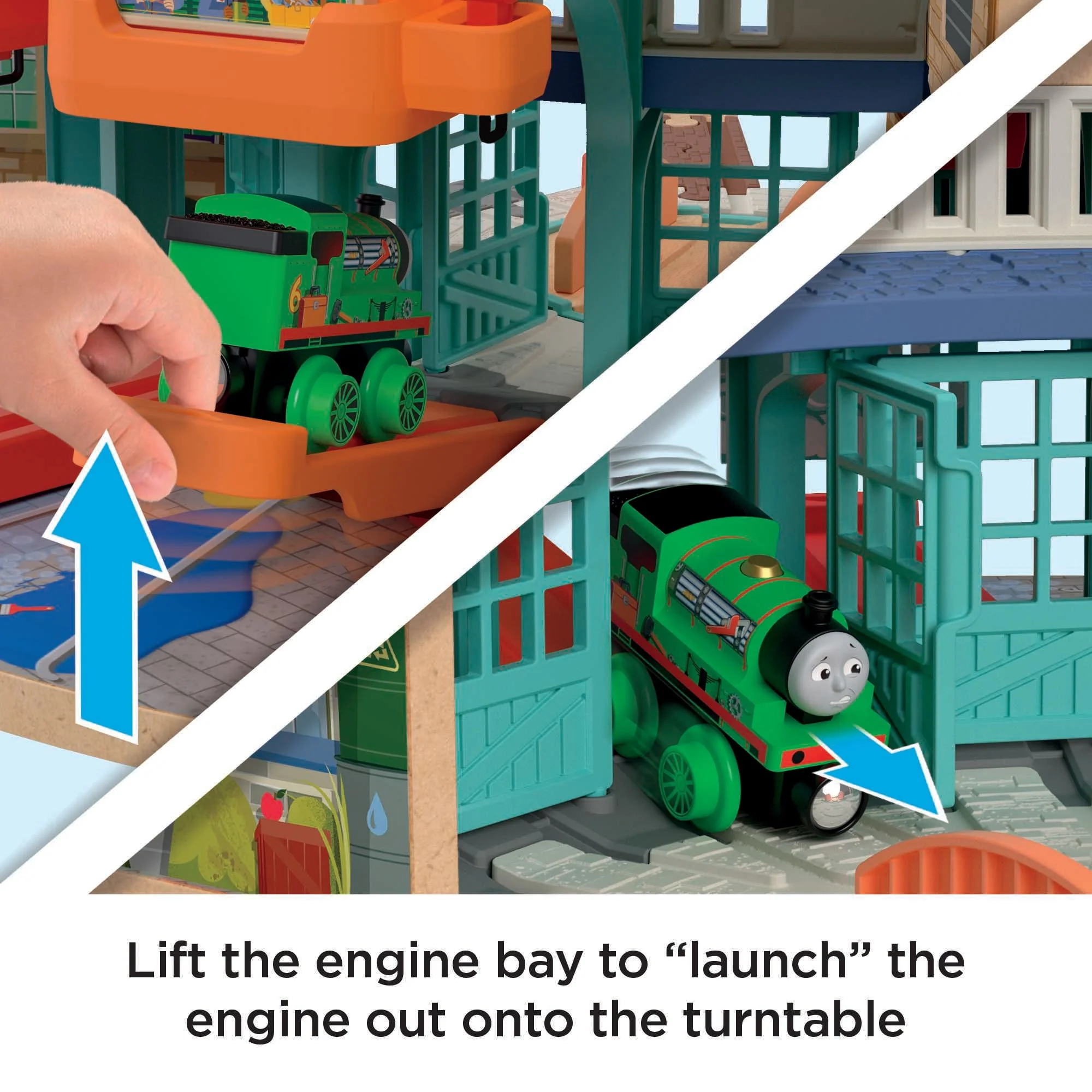 Fisher-Price Thomas & Friends Wooden Railway Tidmouth Sheds Starter Train Set - Image 3