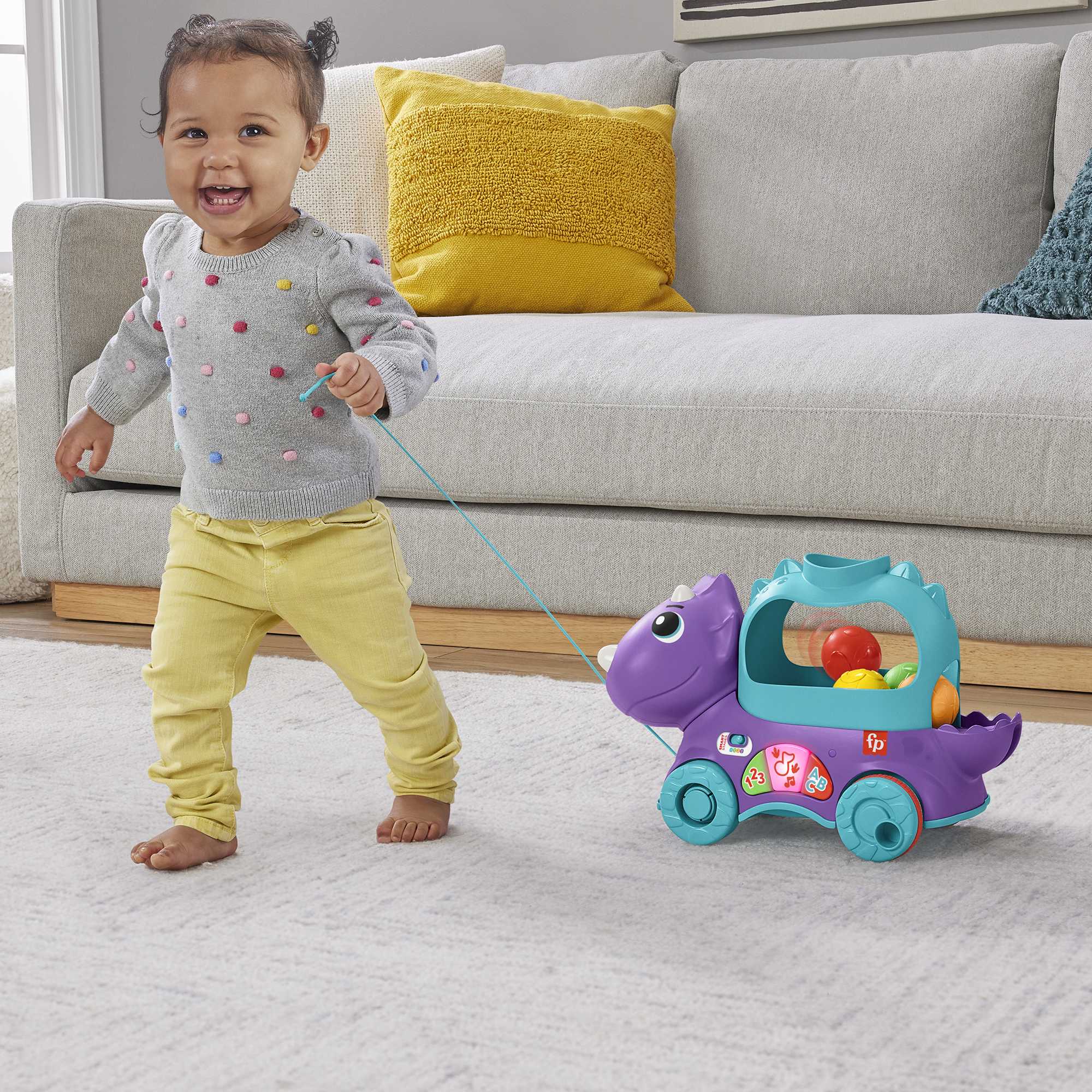 Fisher-Price Tricératops à Boules Rebondissantes - Version Anglaise et Française - Image 2