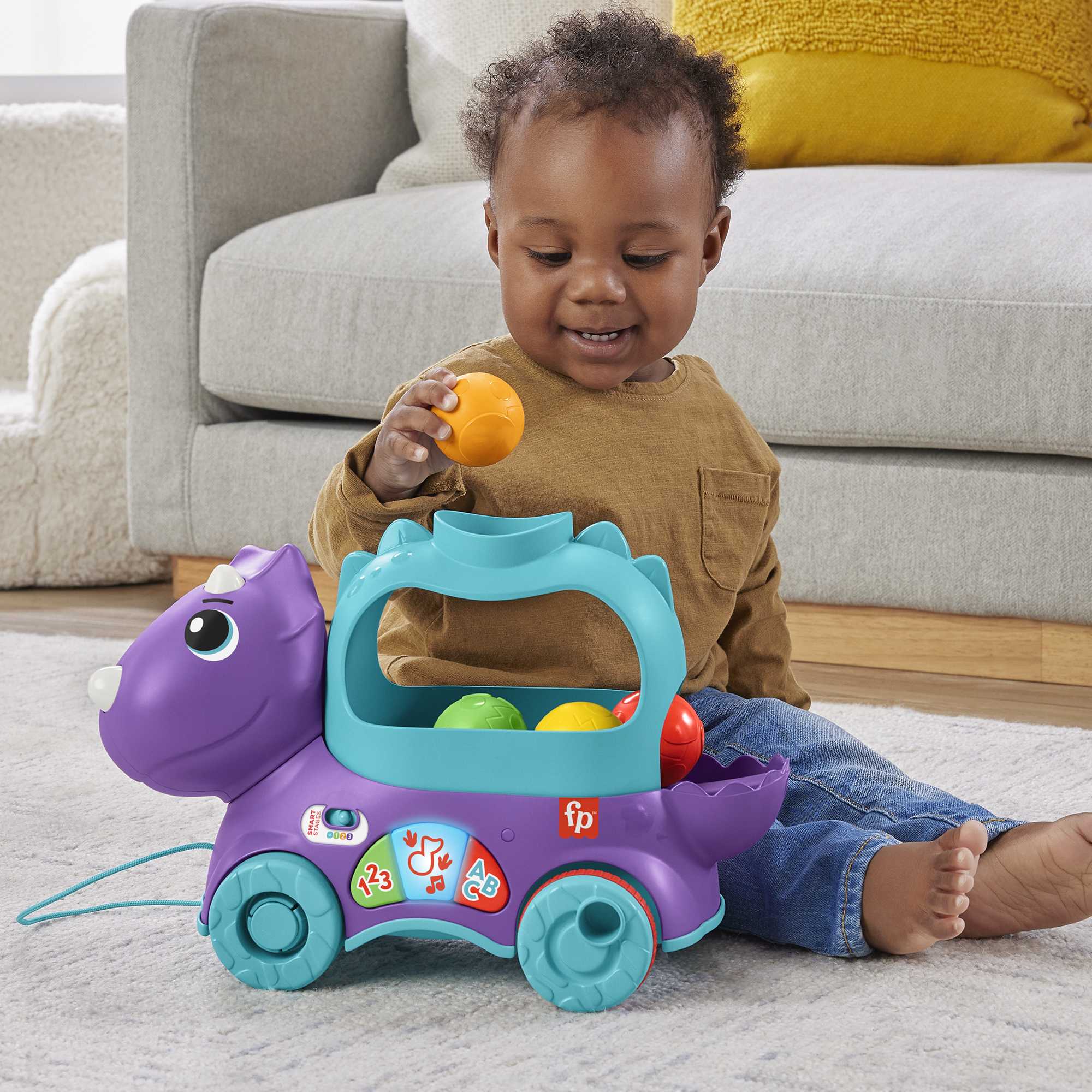 Fisher-Price Tricératops à Boules Rebondissantes - Version Anglaise et Française - Image 3