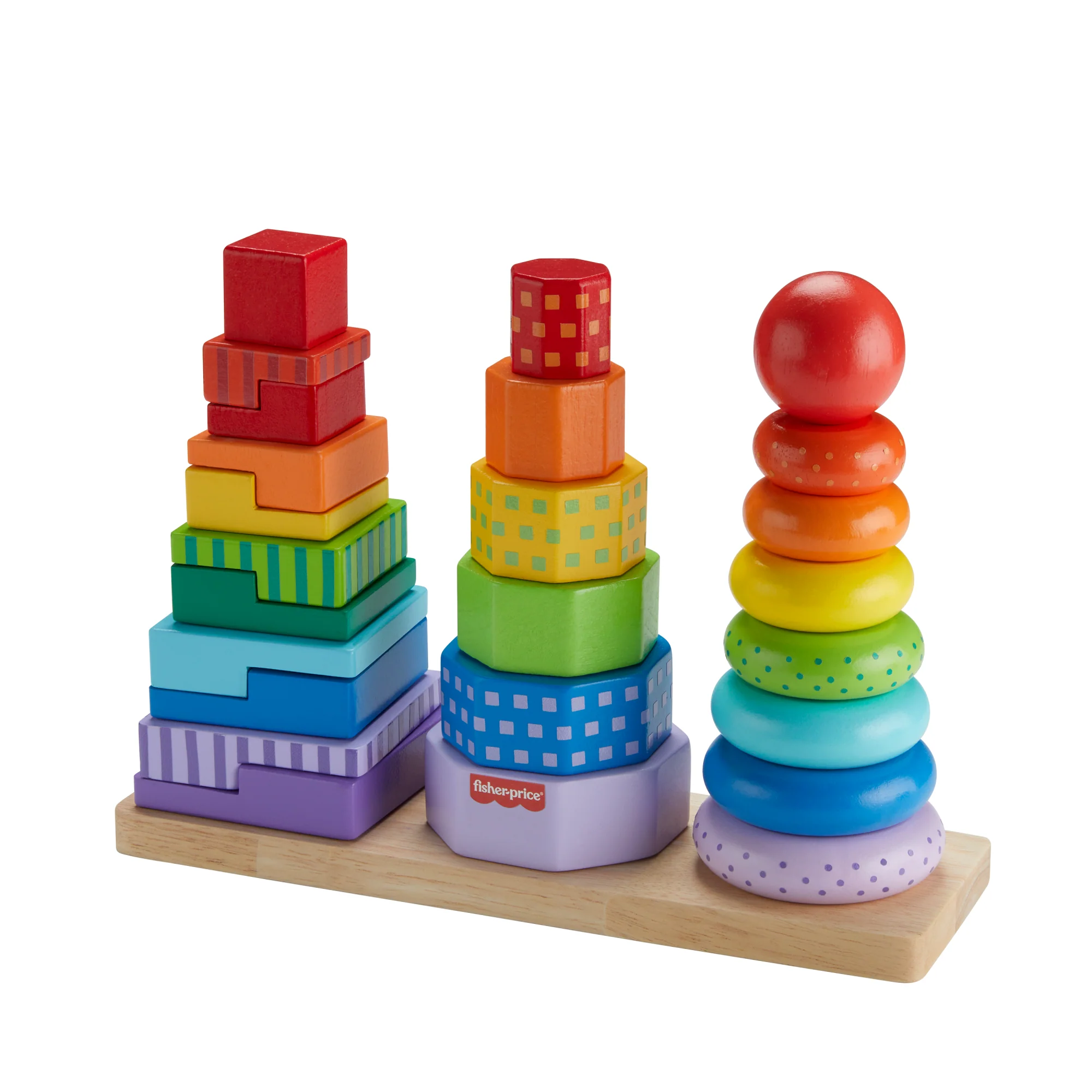 Fisher-Price Trieur de Formes Empilo en Bois, Triage, 26 Éléments - Image 4