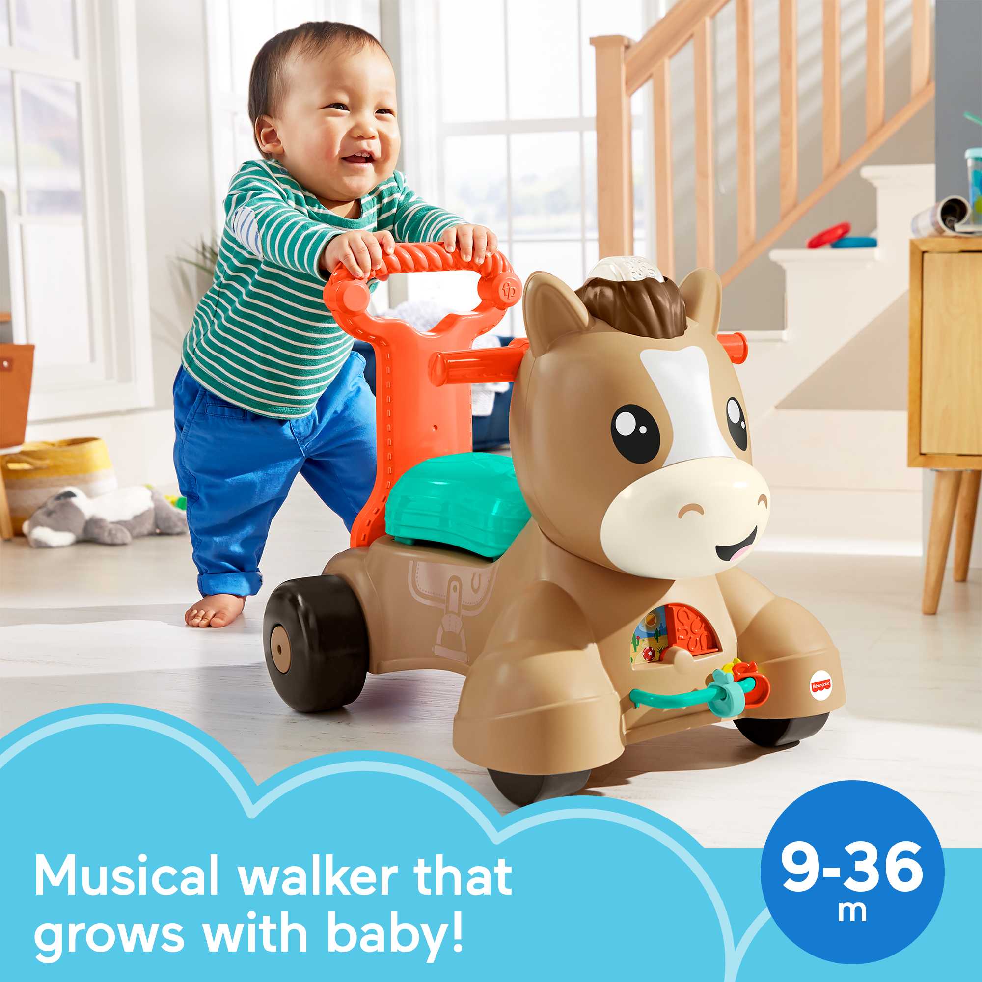 Fisher-Price Walk, Bounce & Ride Pony - English & French Version - Image 2