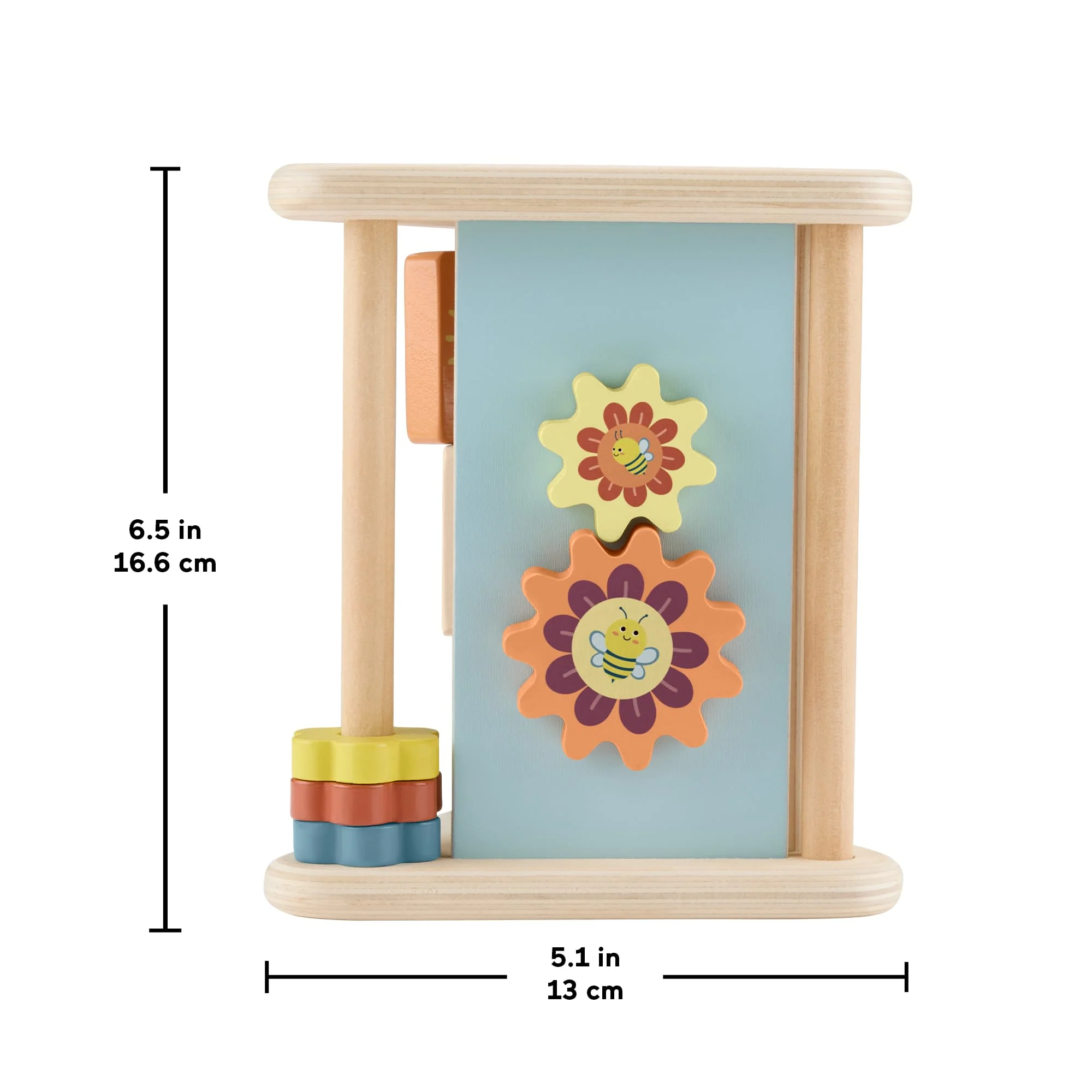 Fisher-Price Wooden Play Time Triangle, 3-Sided Fine Motor Activity Toy For Baby, 1 Wood Piece - Image 6