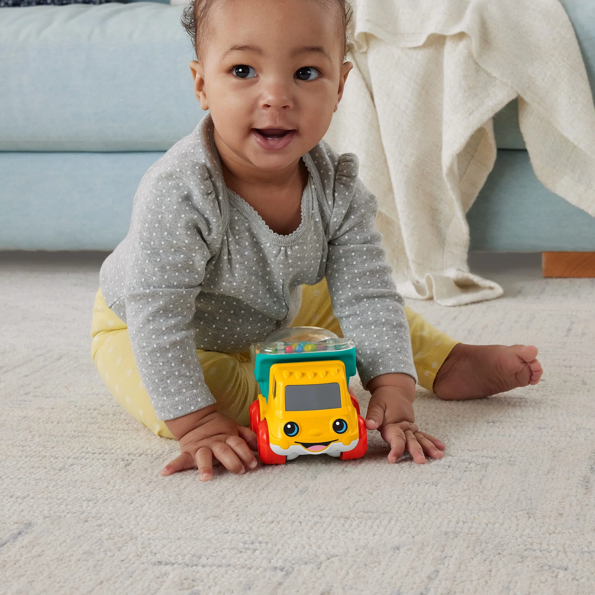 Fisher-Price Camion-Benne Roulis-Boulis, Jouet à Pousser Avec Perles - Image 2