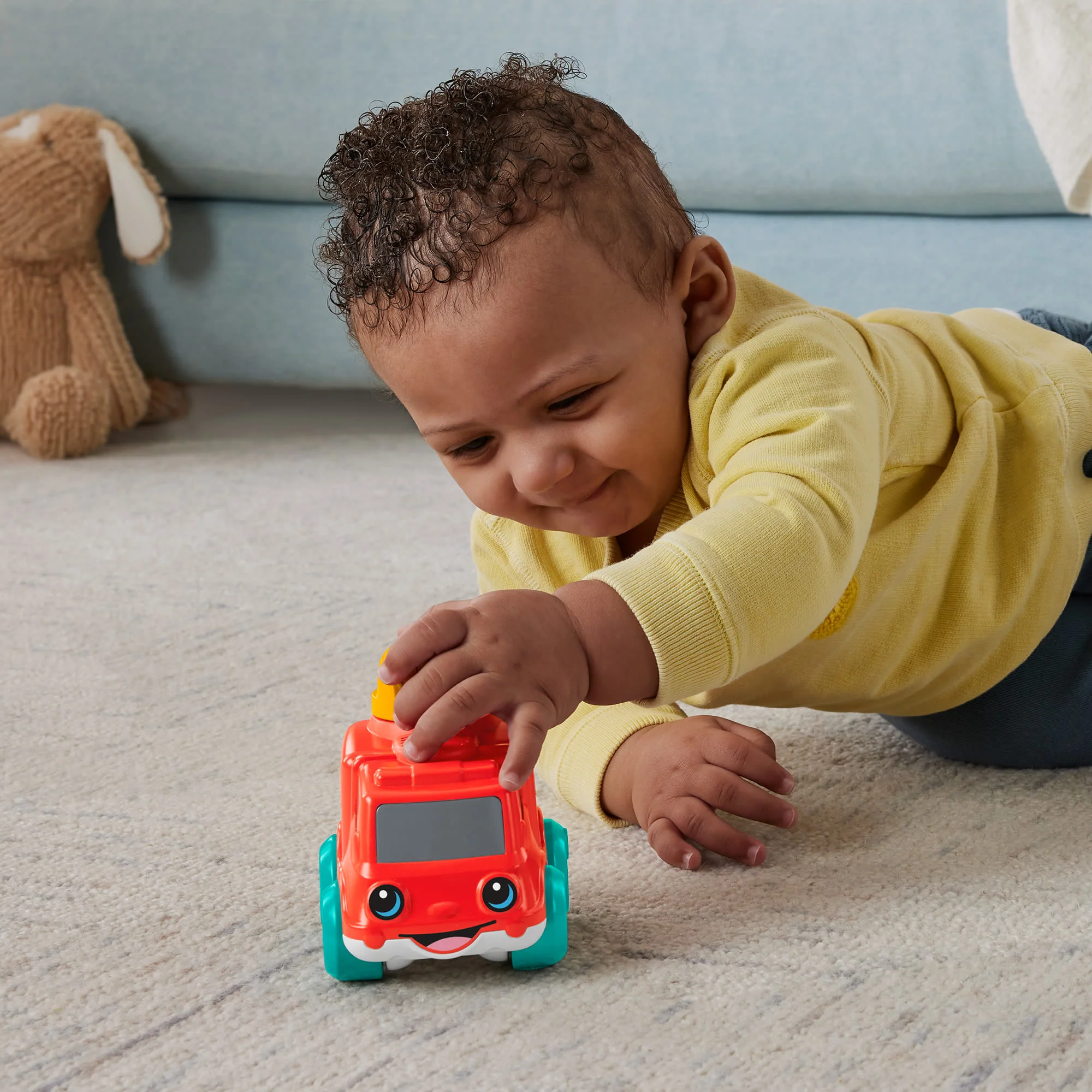 Fisher-Price  Camion de Pompiers Sonore, Jouet à Pousser Pour Bébés - Image 2