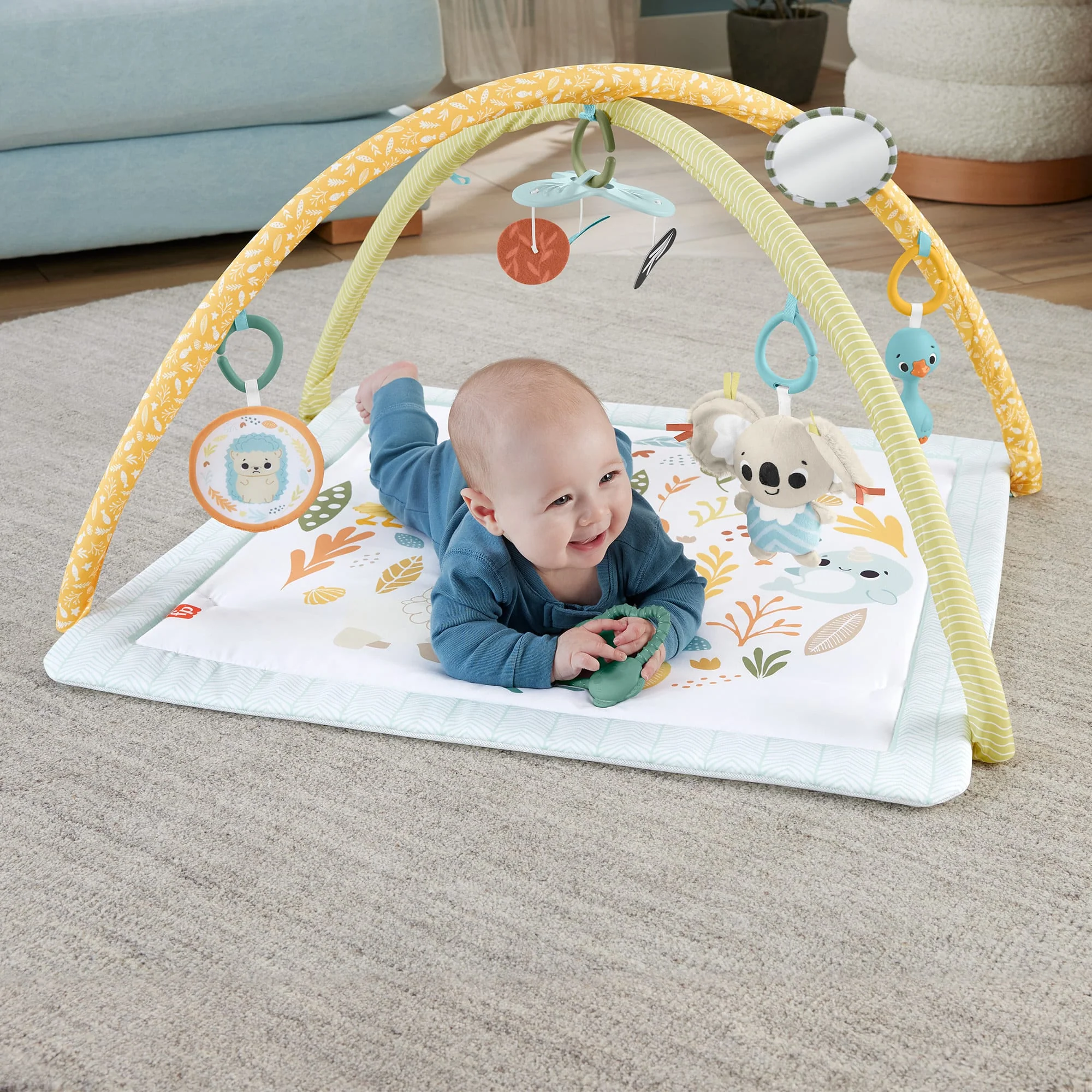 Fisher-Price Mon Tapis D’Éveil Sensimals, 6Jouets Sensoriels - Image 3