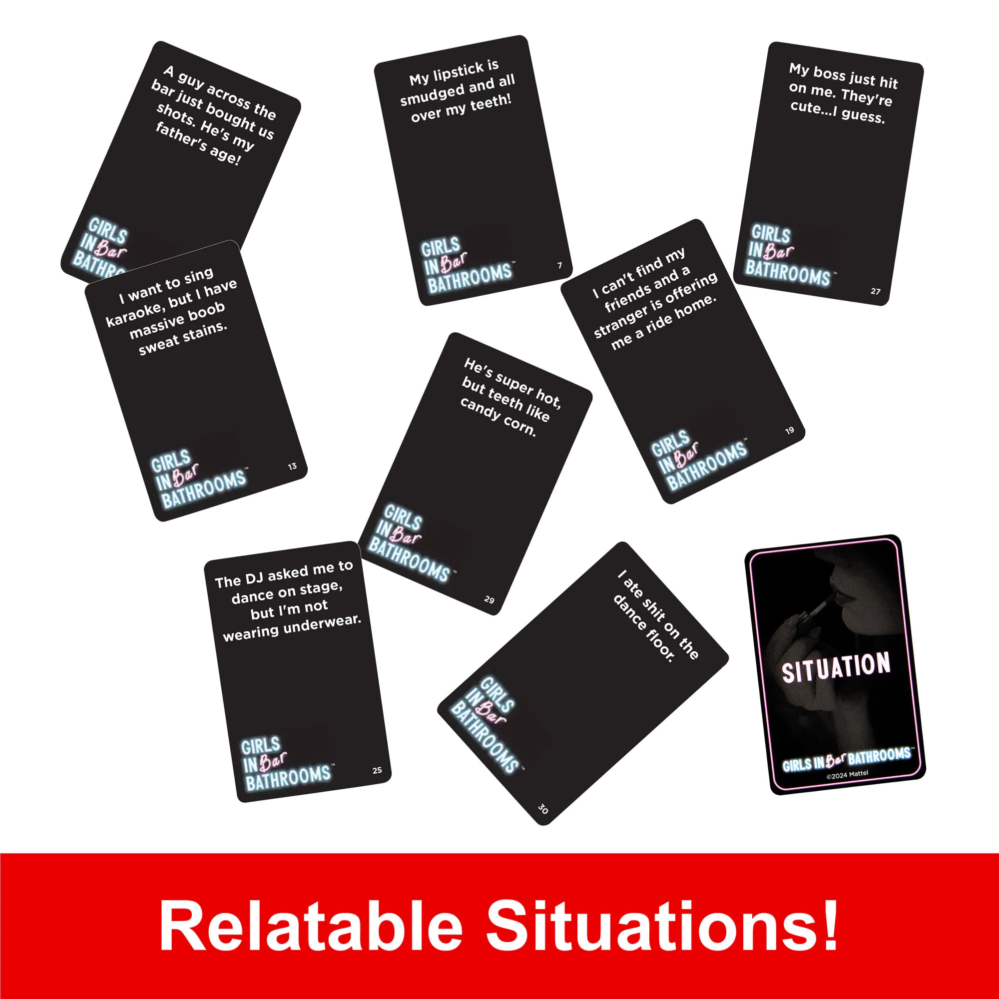 Girls in Bar Bathrooms Adult Party Game For Girls And Bachelorette Parties For Hilarious Game Night Memories - Image 3