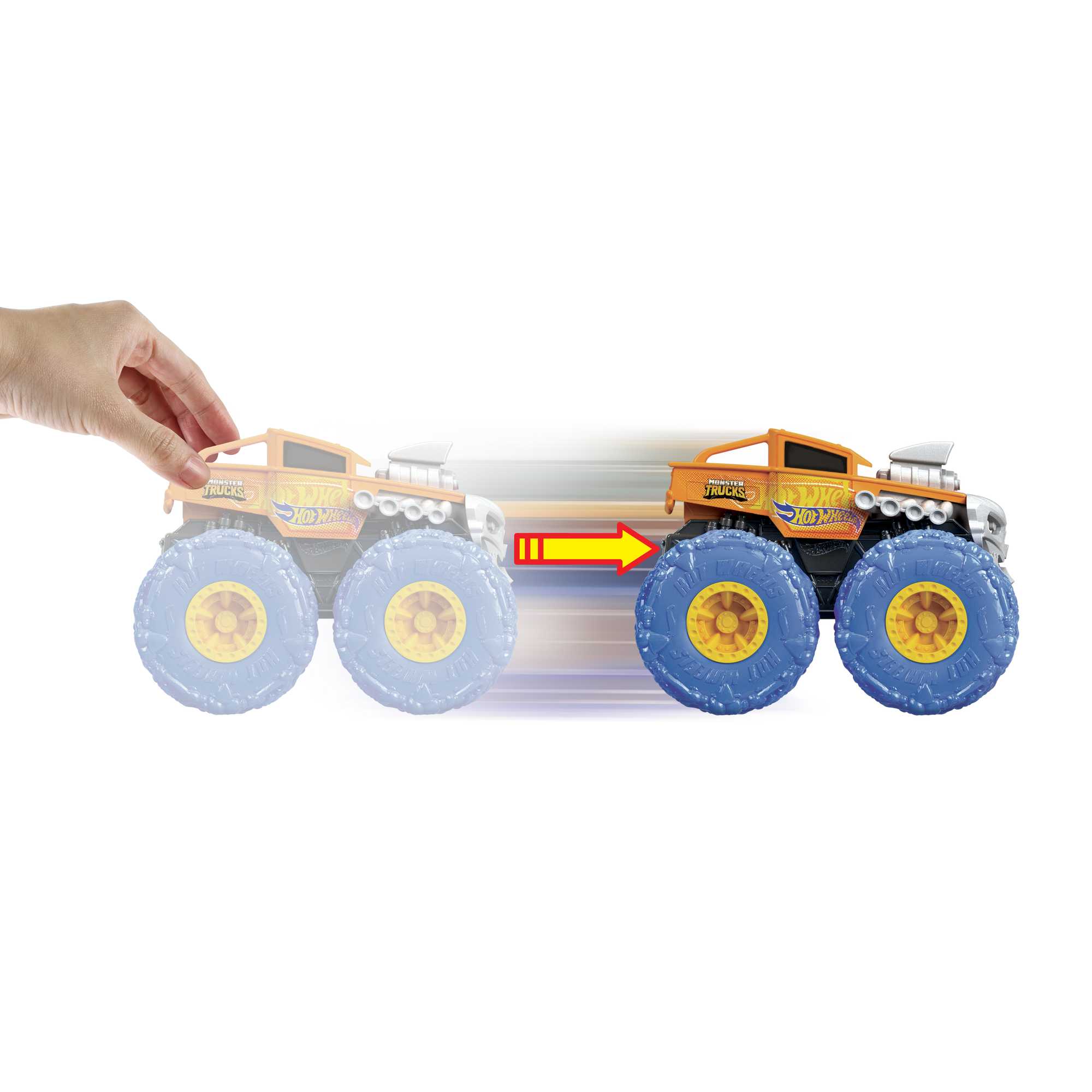 Hot Wheels® 1:43 Monster Trucks Rev Tredz™ Trucks - Bone Shaker - Image 3