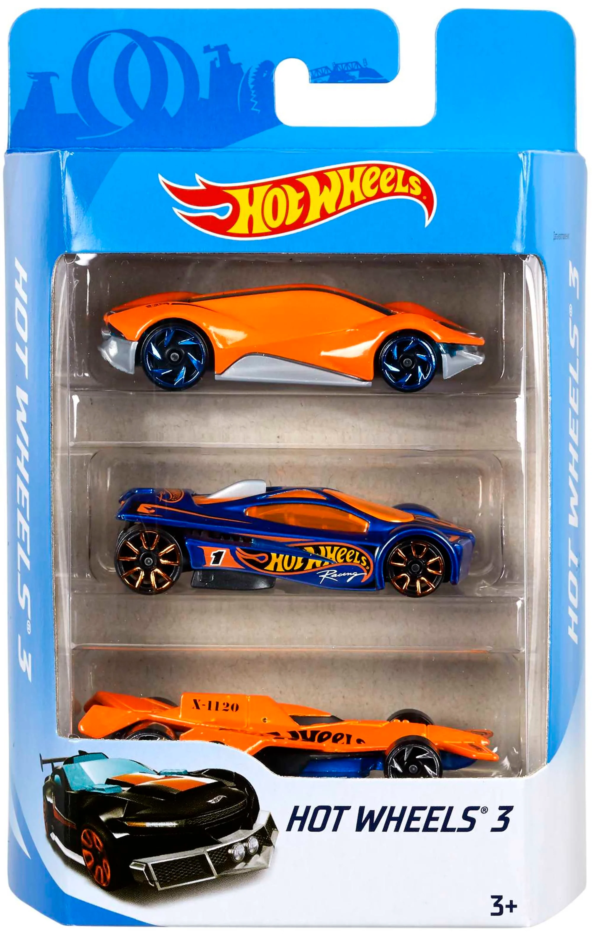 Hot Wheels 1:64 Scale Toy Cars & Trucks, 3-Pack - Image 5