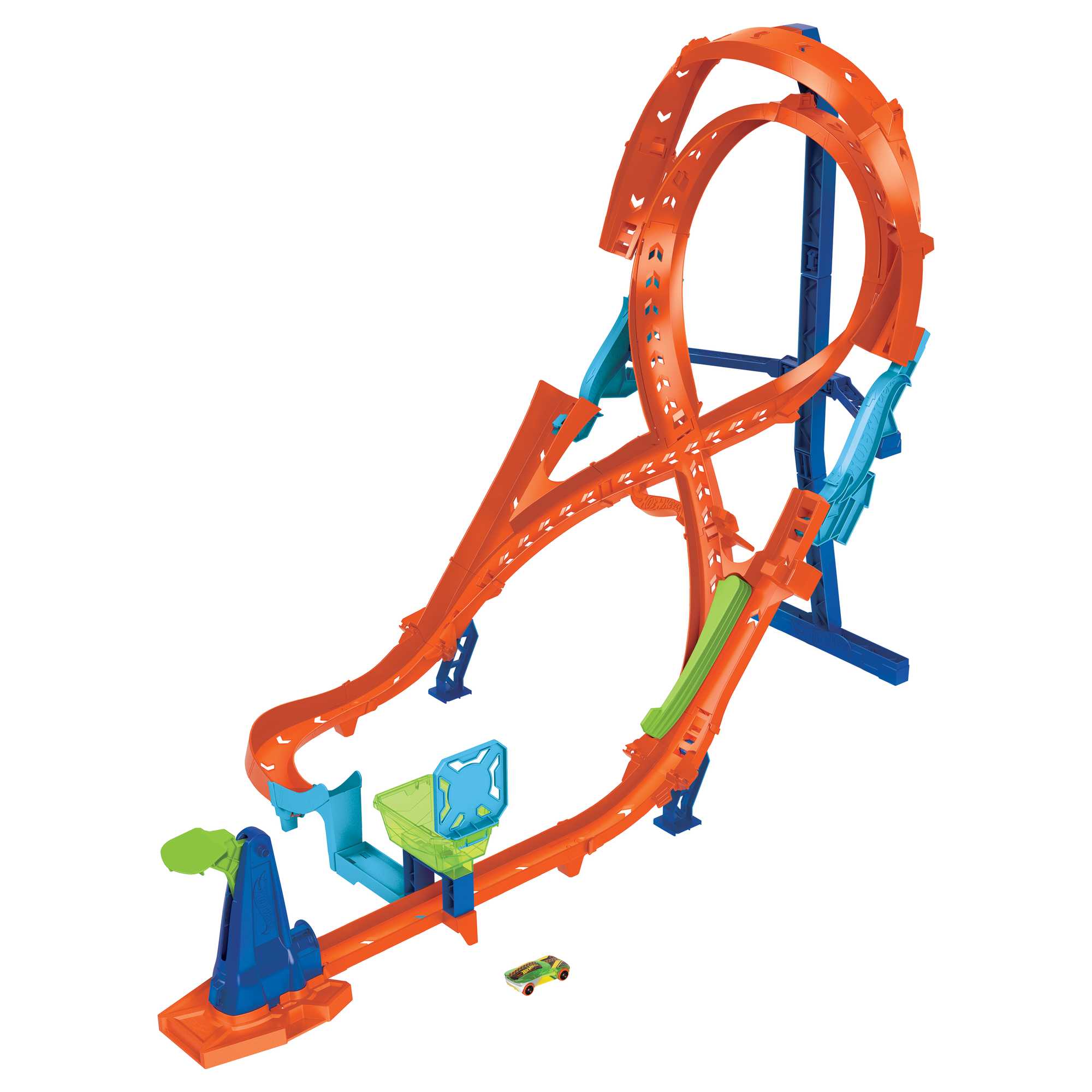 Hot Wheels-Cascade Grand Huit-Coffret 2 Pistes, 1 Voiture Hot Wheels