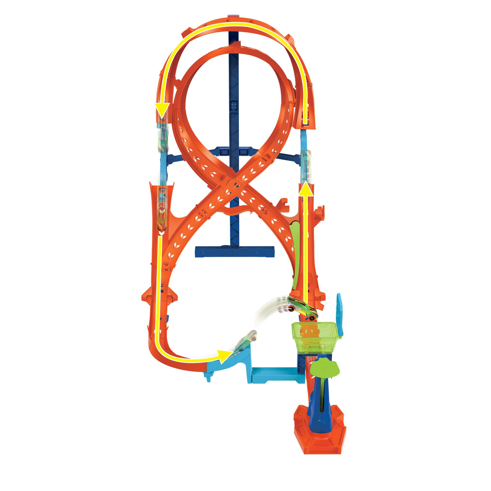 Hot Wheels-Cascade Grand Huit-Coffret 2 Pistes, 1 Voiture Hot Wheels - Image 3