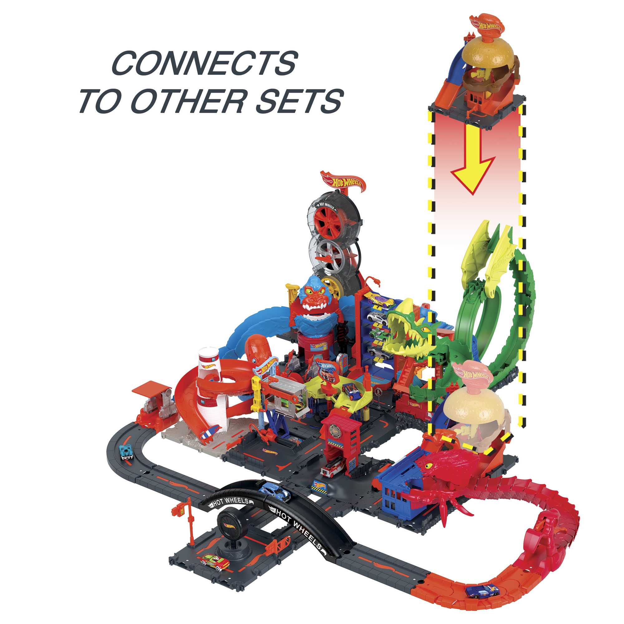 Hot Wheels City Burger Drive-Thru Playset, With 1 Toy Car - Image 5