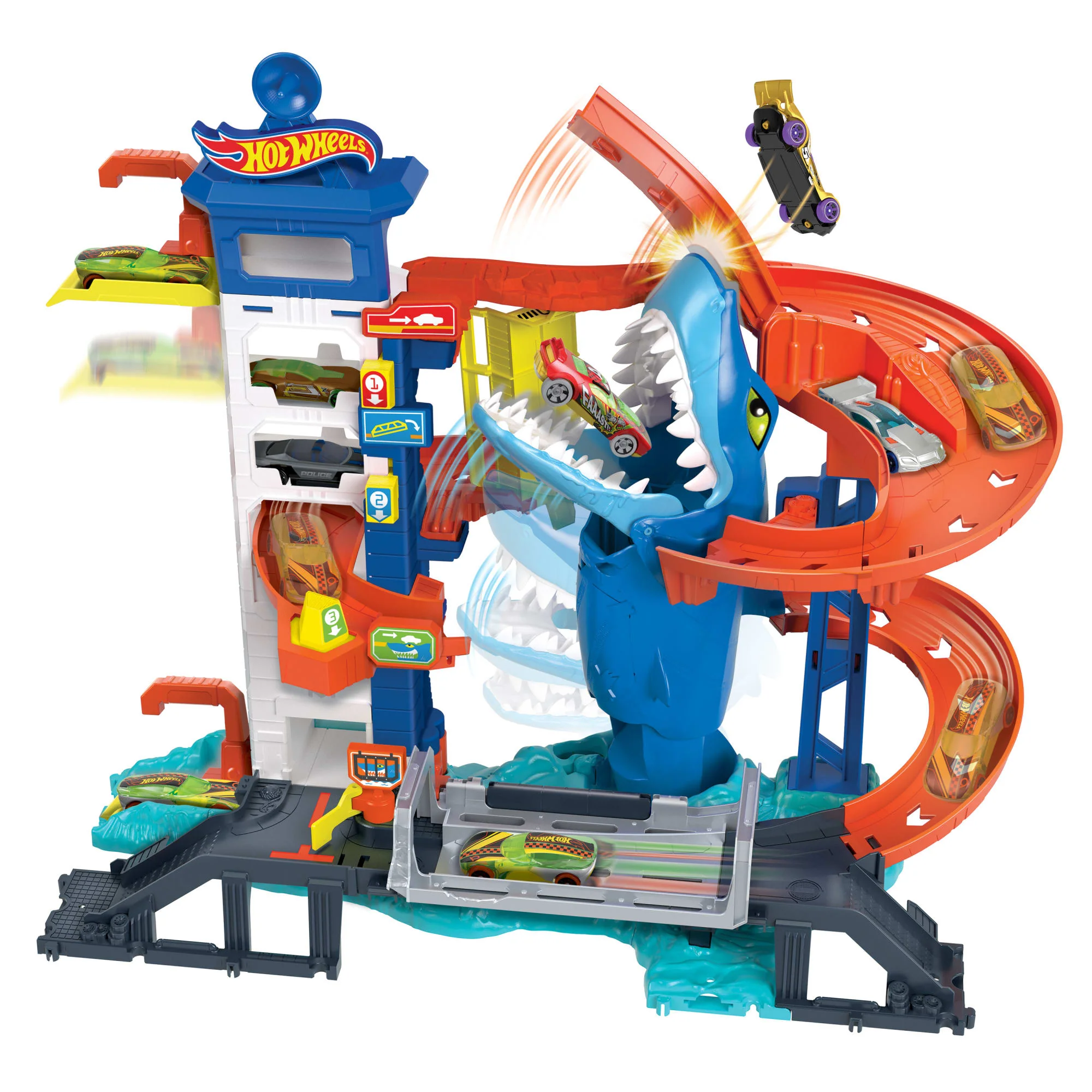 Hot Wheels City Coffret L’Attaque du Requin