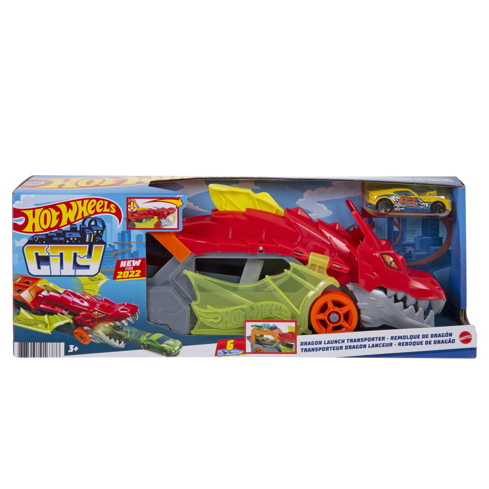 Hot Wheels City Pista de Brinquedo Reboque de Dragão - Image 6
