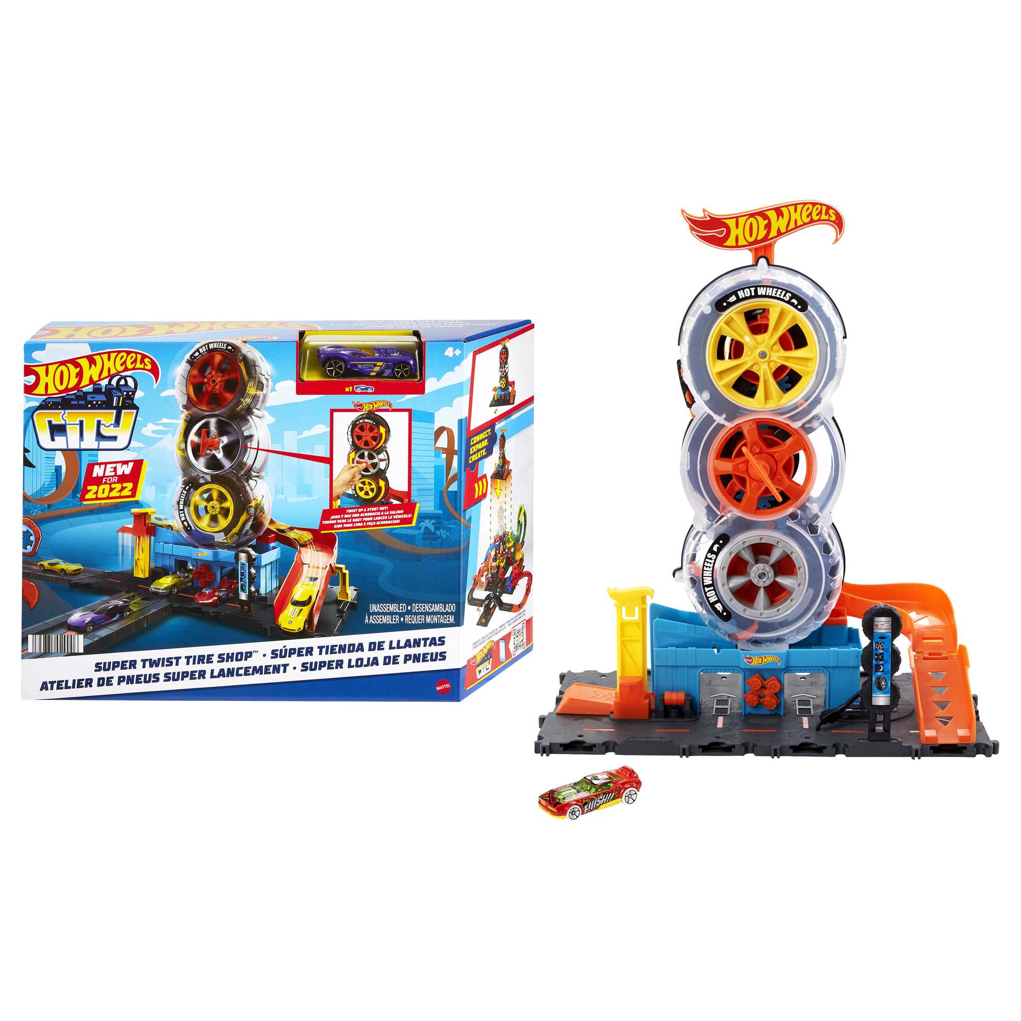 Hot Wheels City Pista de Brinquedo Super Loja de pneus