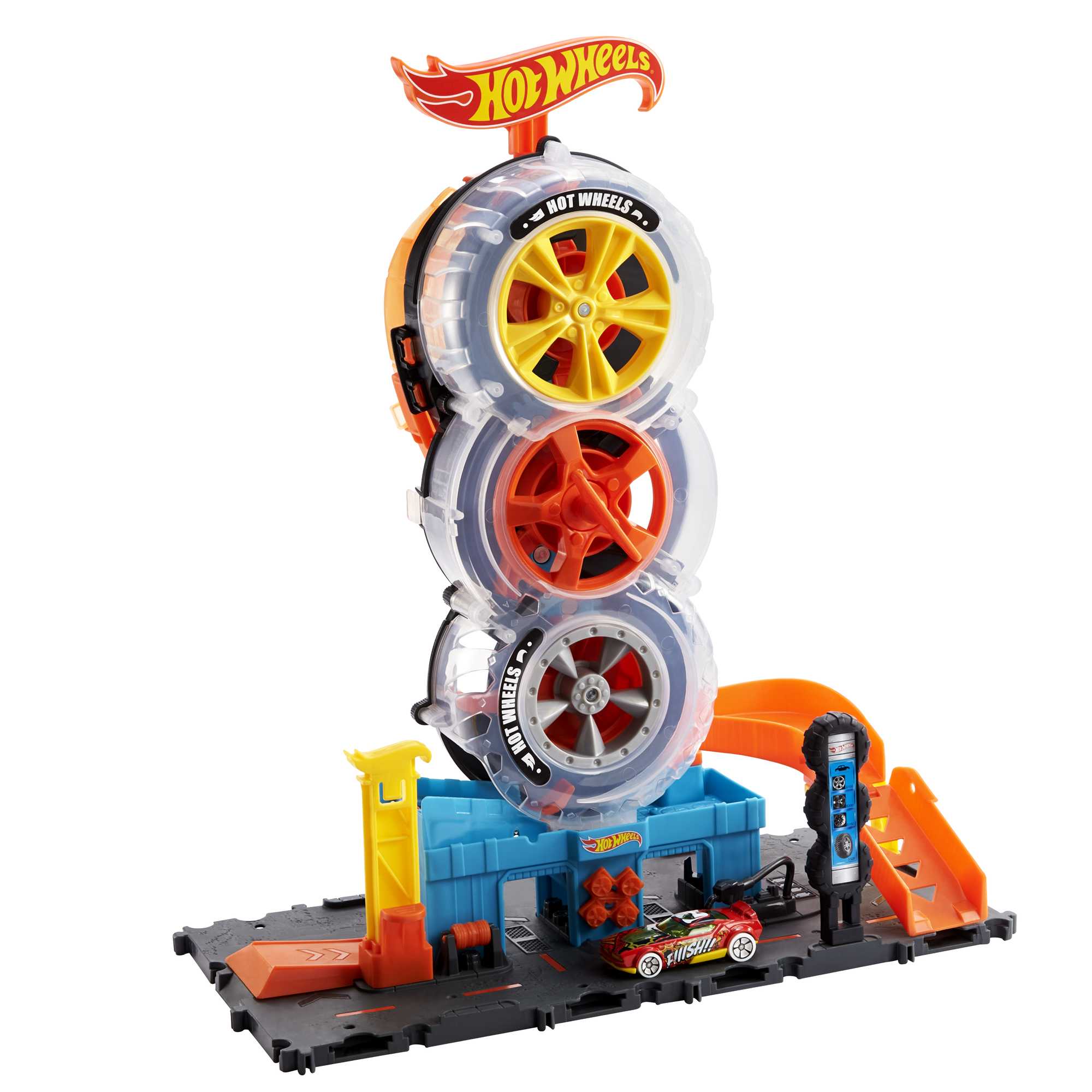 Hot Wheels City Pista de Brinquedo Super Loja de pneus - Image 6