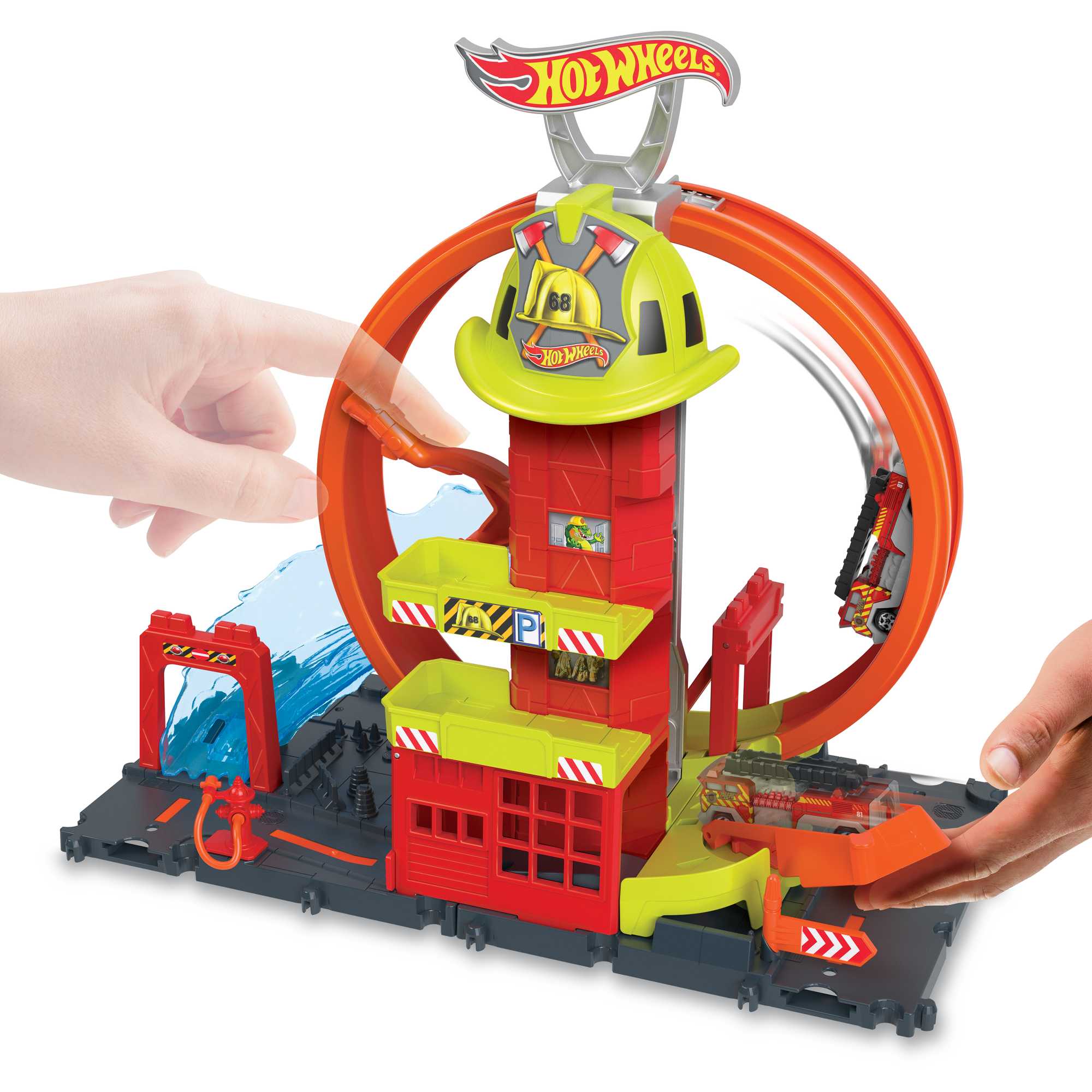 Hot Wheels City Pista de Juguete Súper Estación de Bomberos - Image 3
