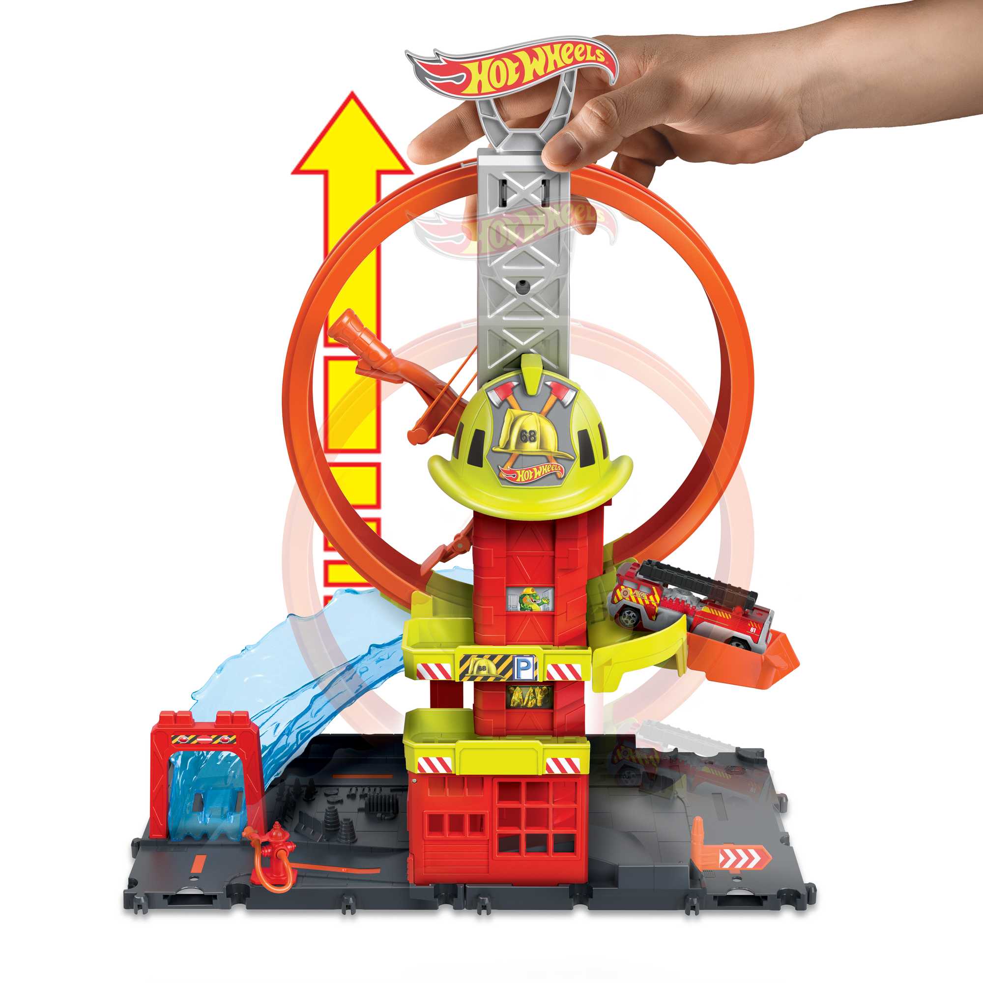 Hot Wheels City Pista de Juguete Súper Estación de Bomberos - Image 4