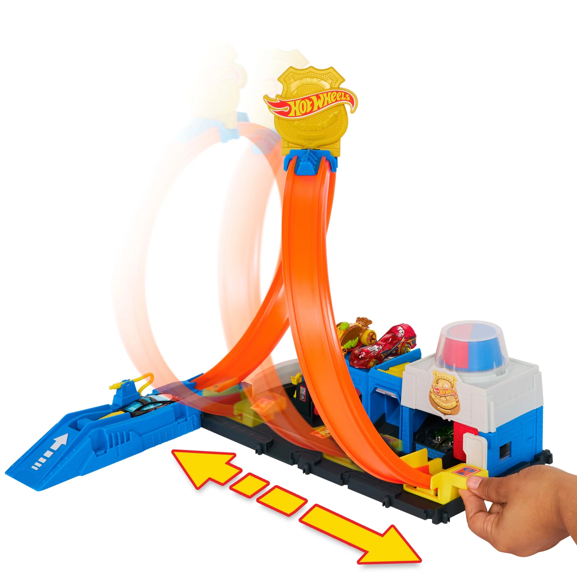 Hot Wheels City Pista de Juguete Súper Estación de Policía - Image 3