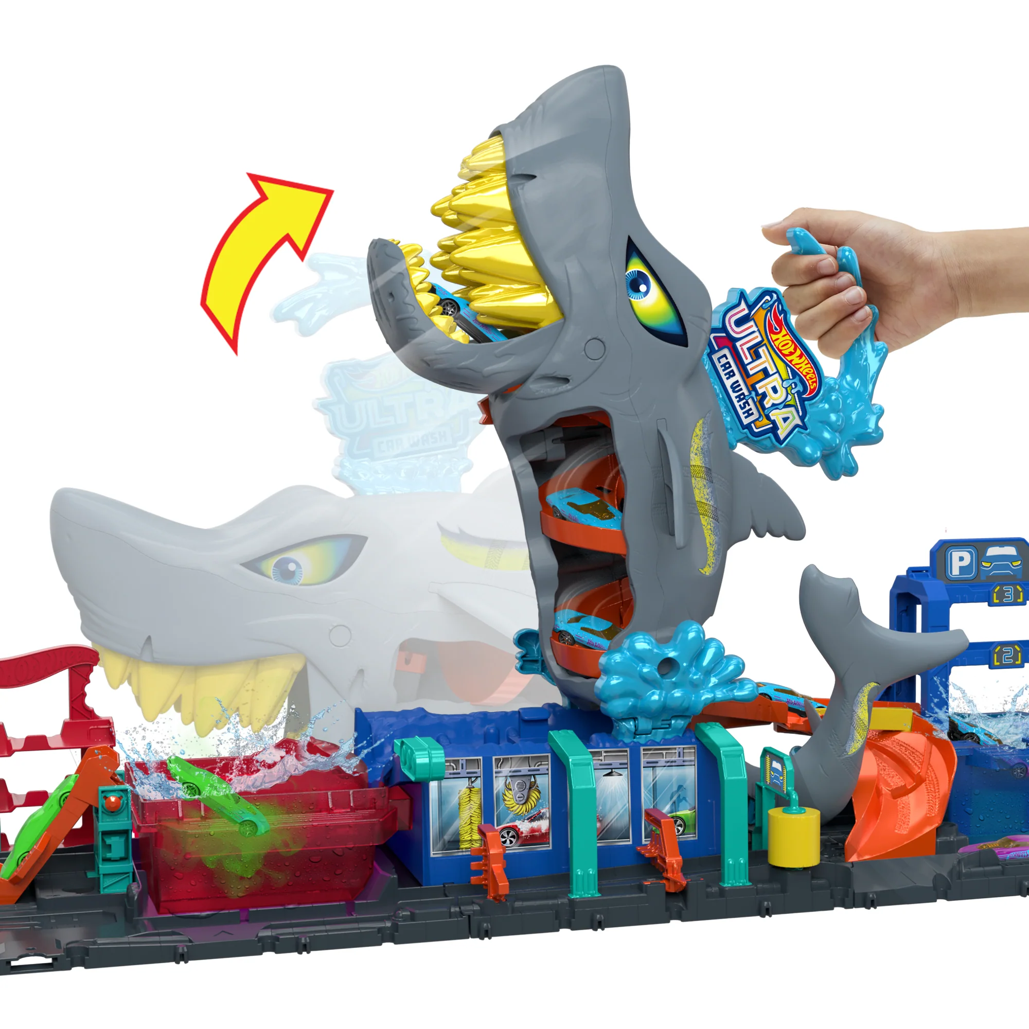 Hot Wheels City-Station de Lavage Requin-Coffret Voiture Color Reveal - Image 4