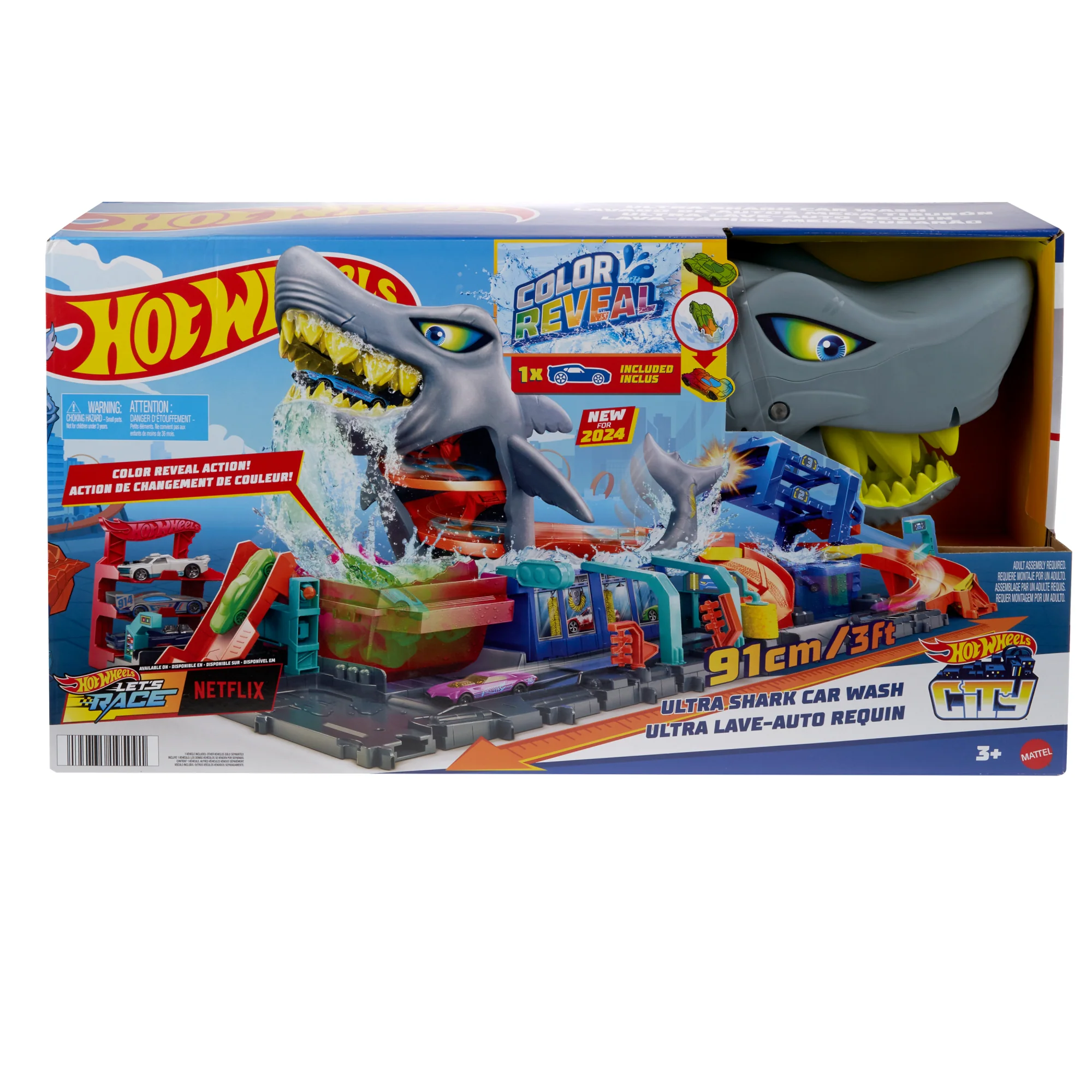 Hot Wheels City-Station de Lavage Requin-Coffret Voiture Color Reveal - Image 6